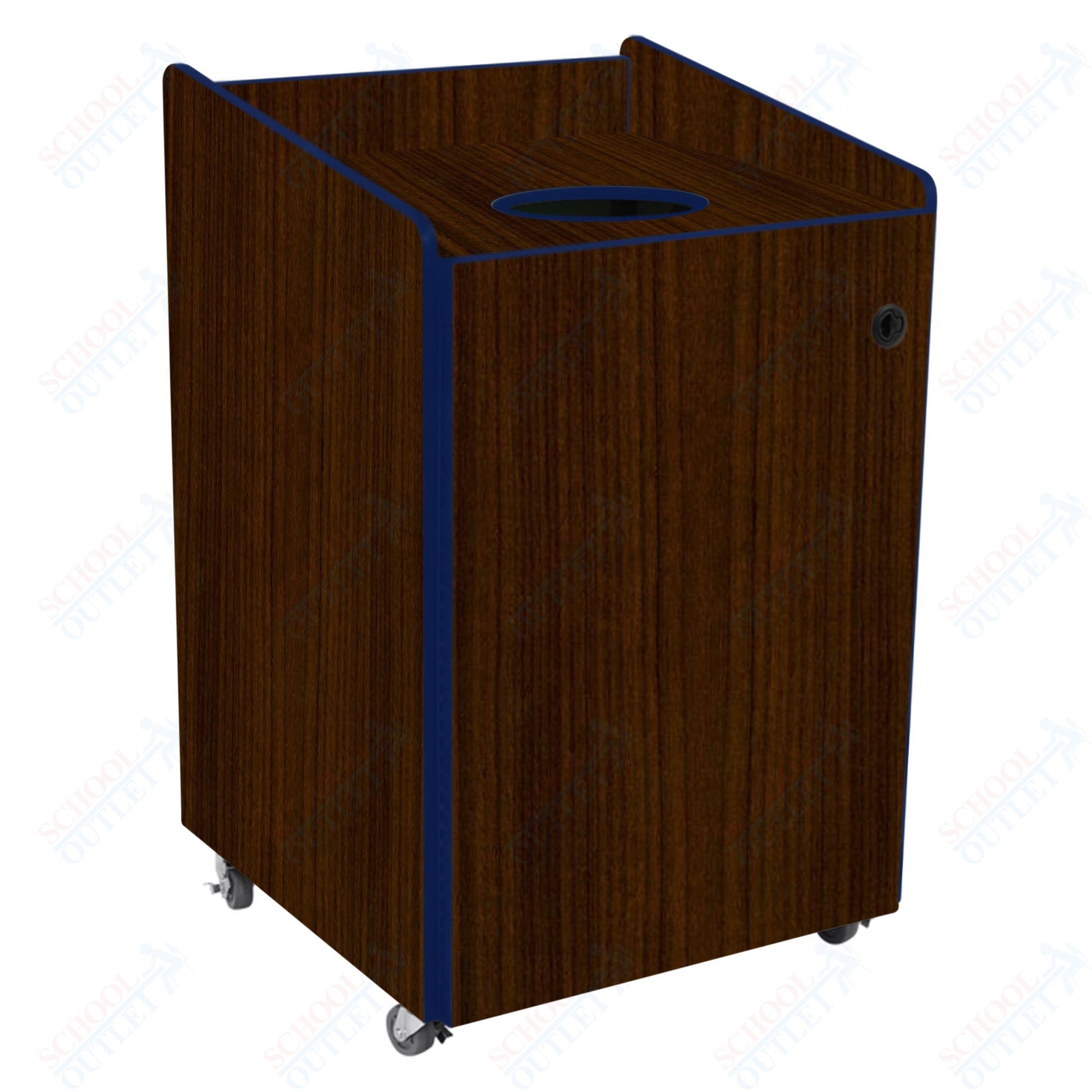 AmTab Heavy - Duty Recycling Receptacle - Applicable for 55 Gallon Cans and Drums - 33"W x 32"L x 50"H (AMT - HDRR55) - SchoolOutlet