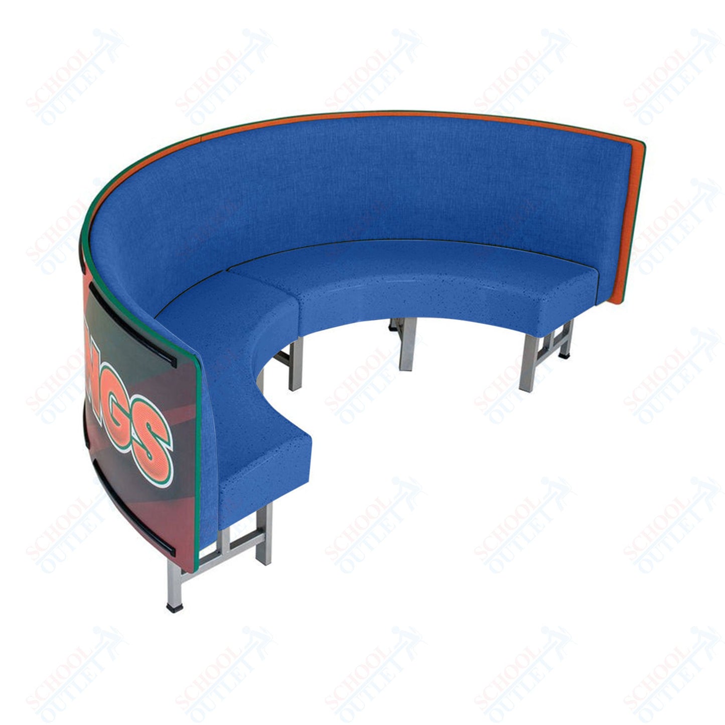 AmTab Mobile Booth Seating - Half Circle - 30"W x 60"L  (AMT-HMBS245)