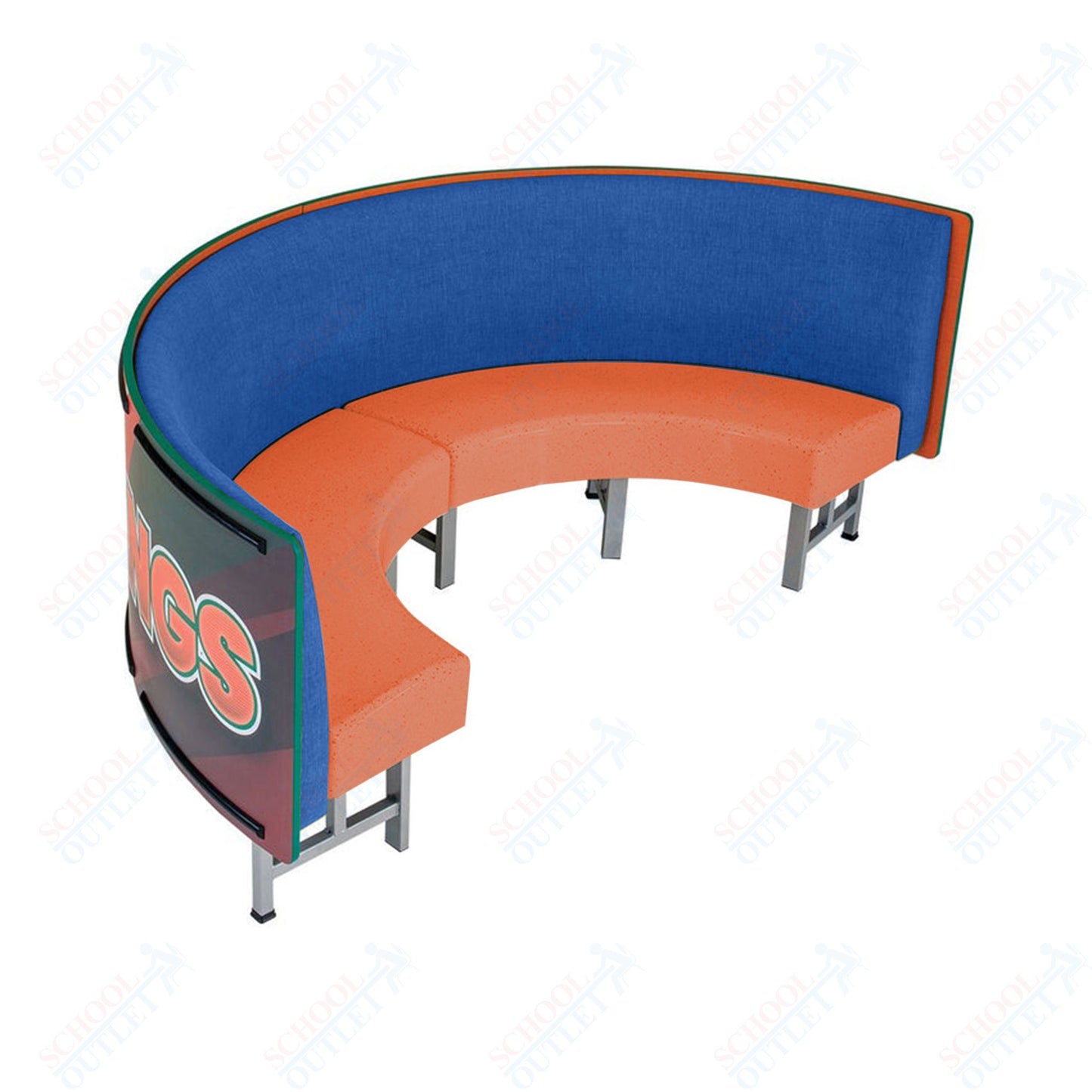 AmTab Mobile Booth Seating - Half Circle - 30"W x 60"L  (AMT-HMBS245)