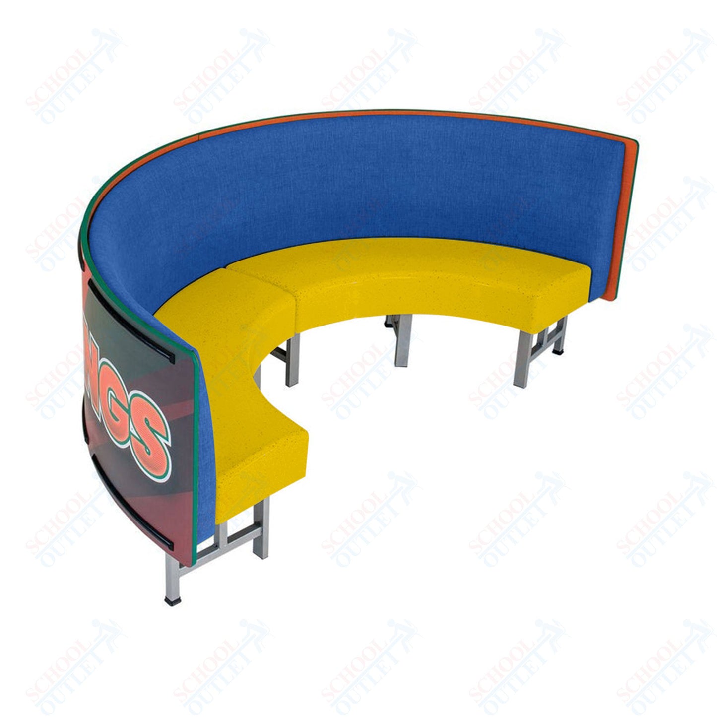 AmTab Mobile Booth Seating - Half Circle - 30"W x 60"L  (AMT-HMBS245)