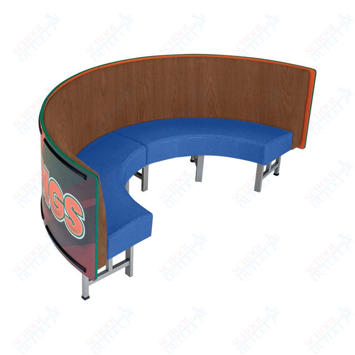 AmTab Mobile Booth Seating - Half Circle - 30"W x 60"L  (AMT-HMBS245)