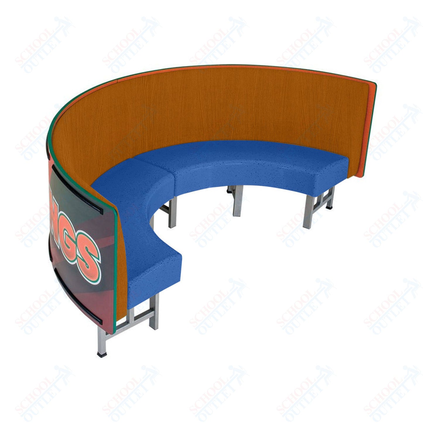 AmTab Mobile Booth Seating - Half Circle - 30"W x 60"L  (AMT-HMBS245)