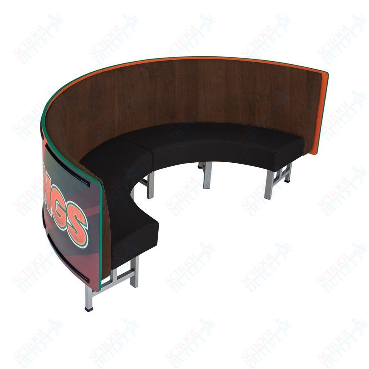 AmTab Mobile Booth Seating - Half Circle - 30"W x 60"L  (AMT-HMBS245)