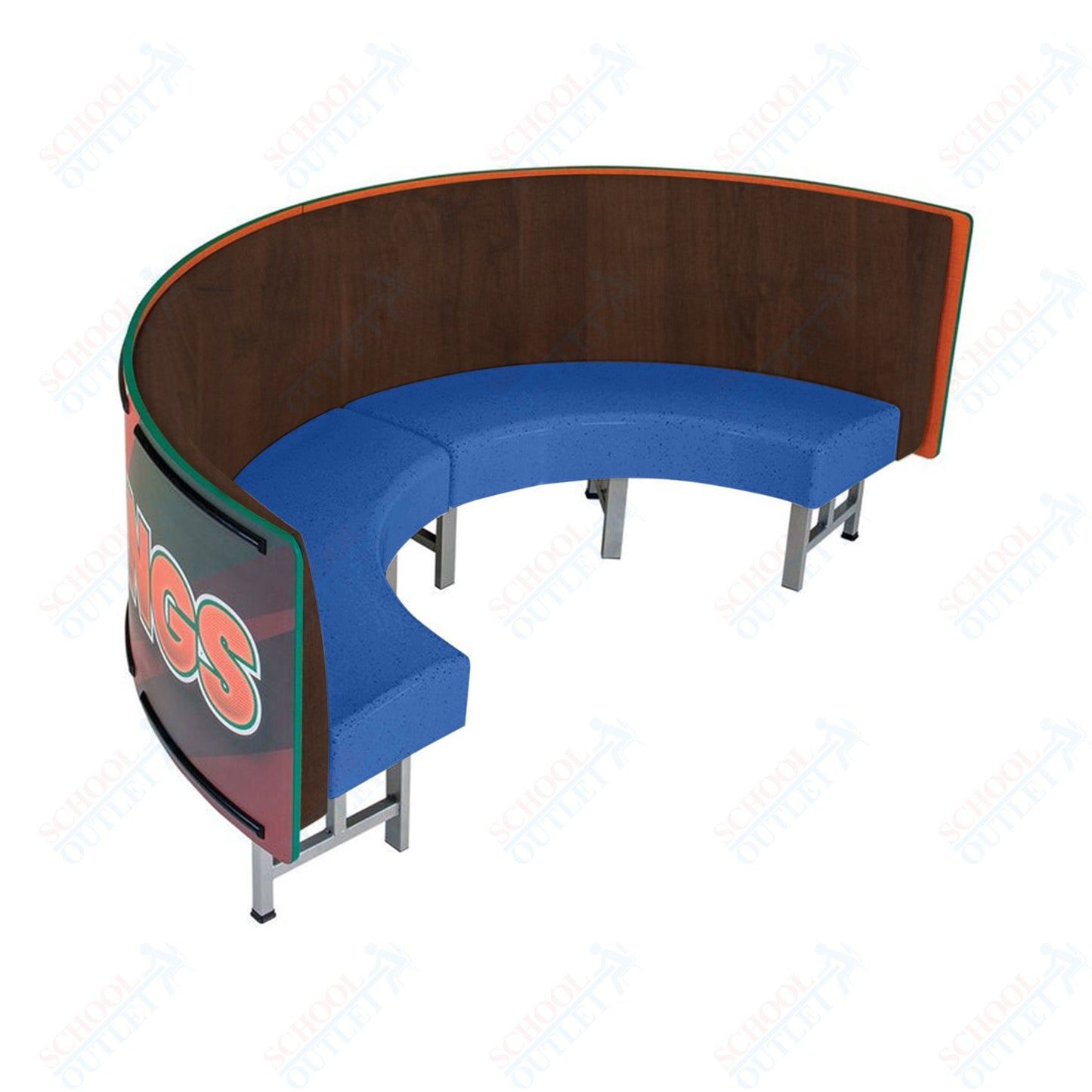 AmTab Mobile Booth Seating - Half Circle - 30"W x 60"L  (AMT-HMBS245)