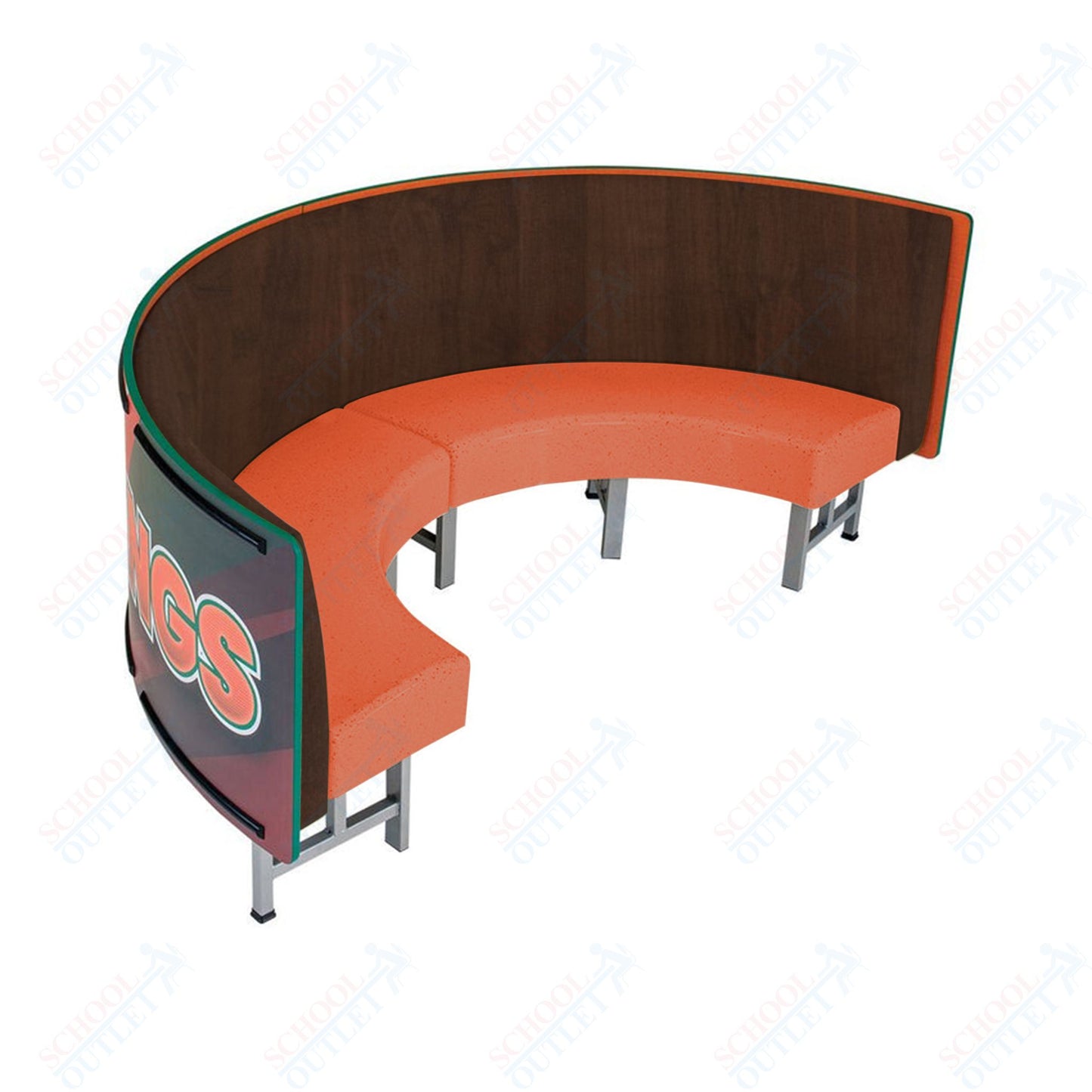AmTab Mobile Booth Seating - Half Circle - 30"W x 60"L  (AMT-HMBS245)