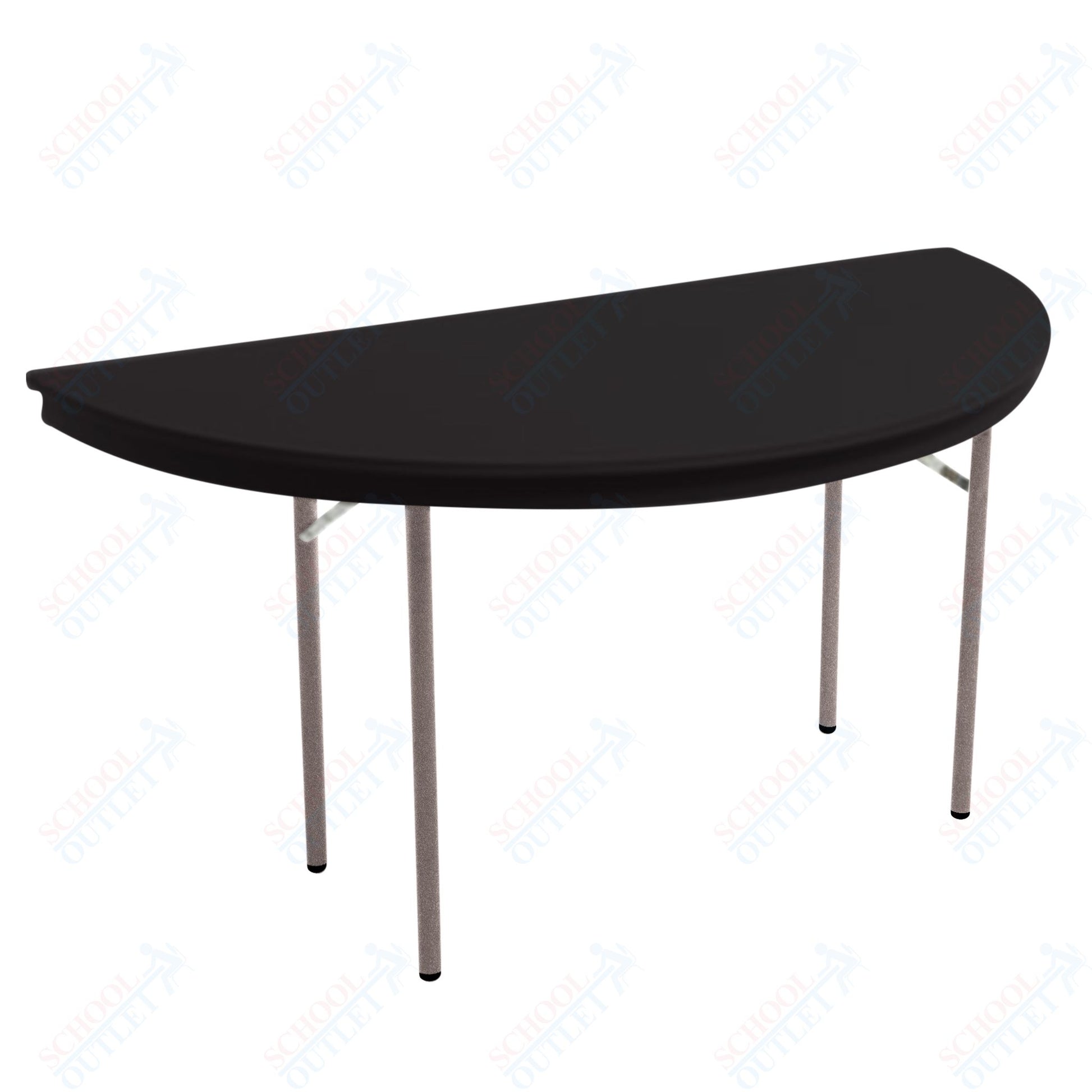 AmTab Dynalite Featherweight Heavy - Duty ABS Plastic Folding Table - Half Round - Half 48" Diameter x 29"H (AmTab AMT - HR48DL) - SchoolOutlet