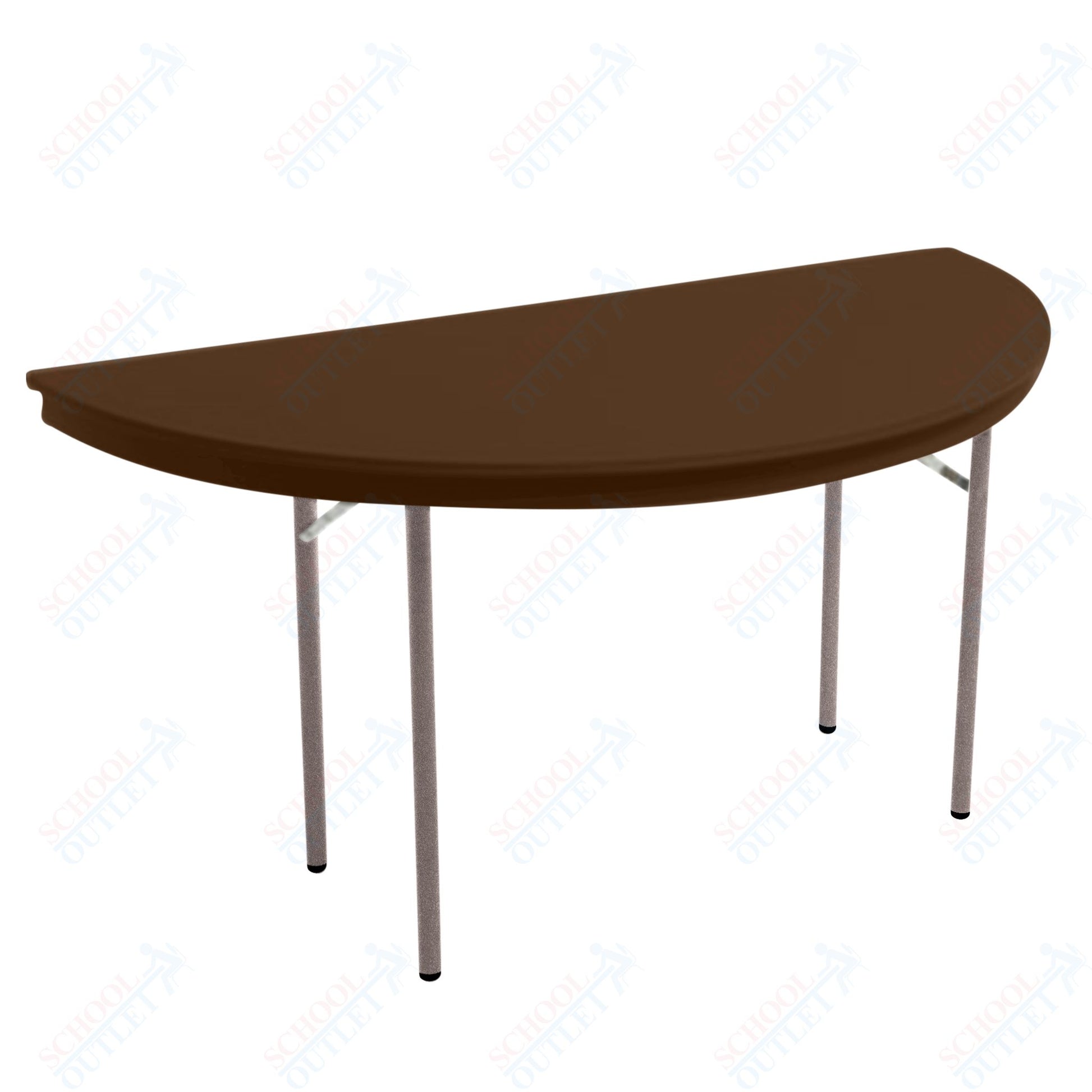 AmTab Dynalite Featherweight Heavy - Duty ABS Plastic Folding Table - Half Round - Half 48" Diameter x 29"H (AmTab AMT - HR48DL) - SchoolOutlet