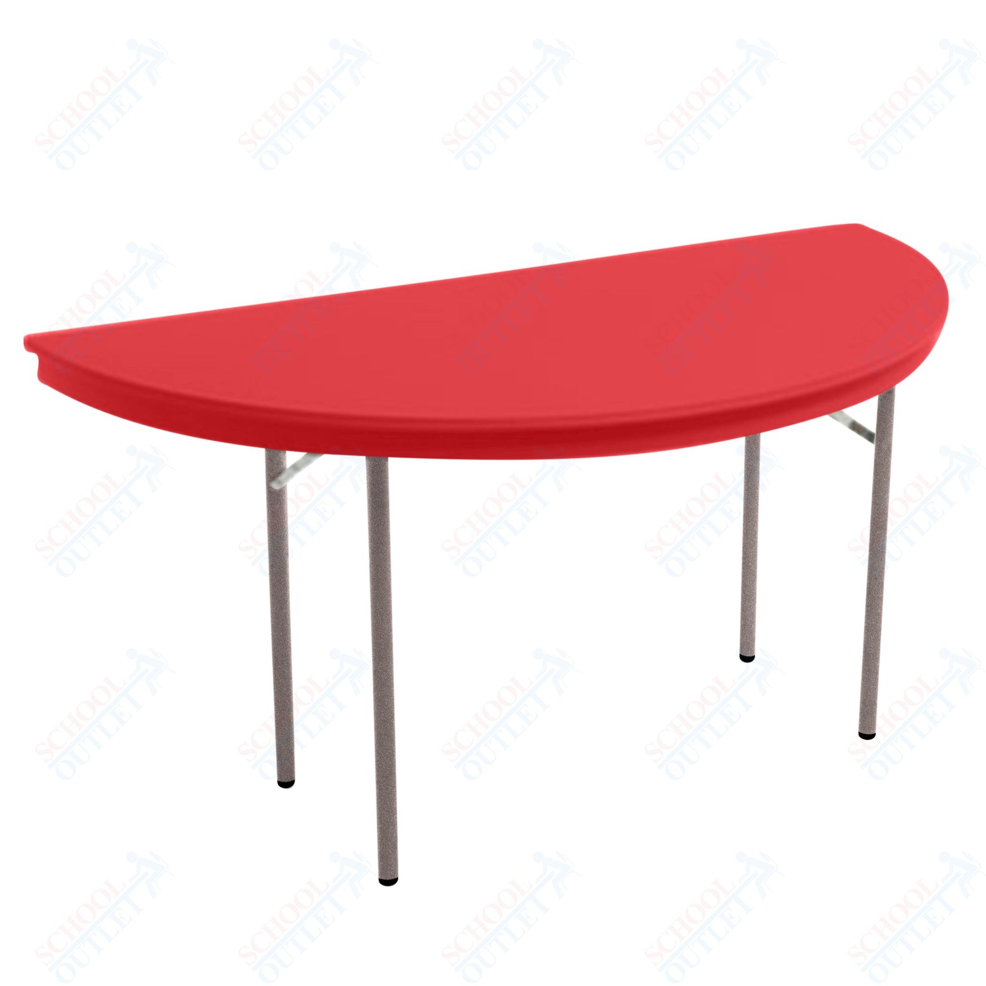 AmTab Dynalite Featherweight Heavy - Duty ABS Plastic Folding Table - Half Round - Half 48" Diameter x 29"H (AmTab AMT - HR48DL) - SchoolOutlet