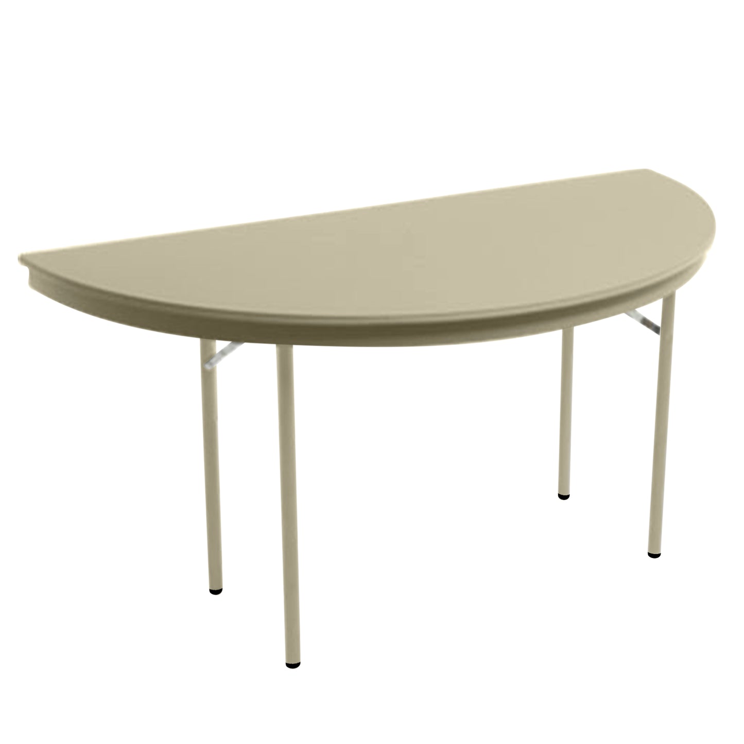 AmTab Dynalite Featherweight Heavy-Duty ABS Plastic Folding Table - Half Round - Half 72" Diameter x 29"H  (AmTab AMT-HR72DL)