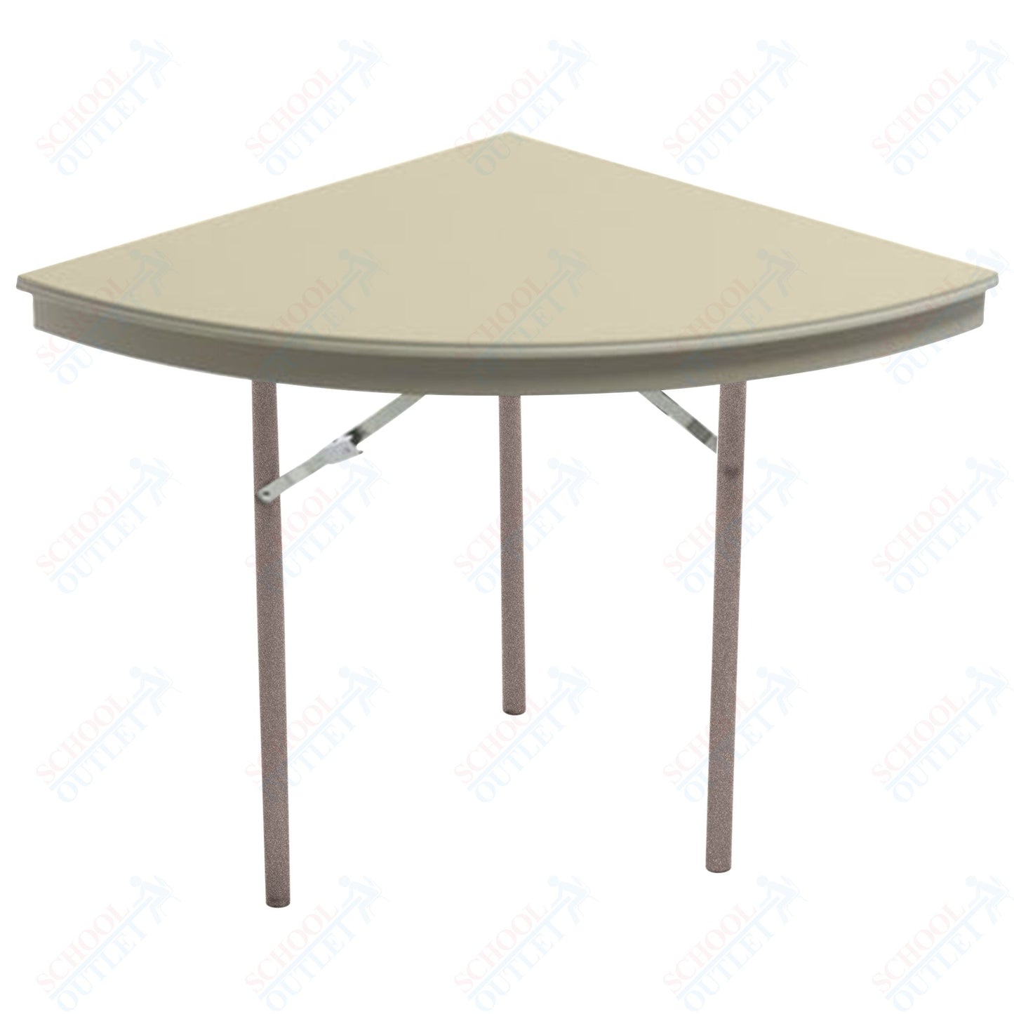 AmTab Dynalite Featherweight Heavy - Duty ABS Plastic Folding Table - Quarter 60" Diameter x 29"H (AmTab AMT - QR60DL) - SchoolOutlet