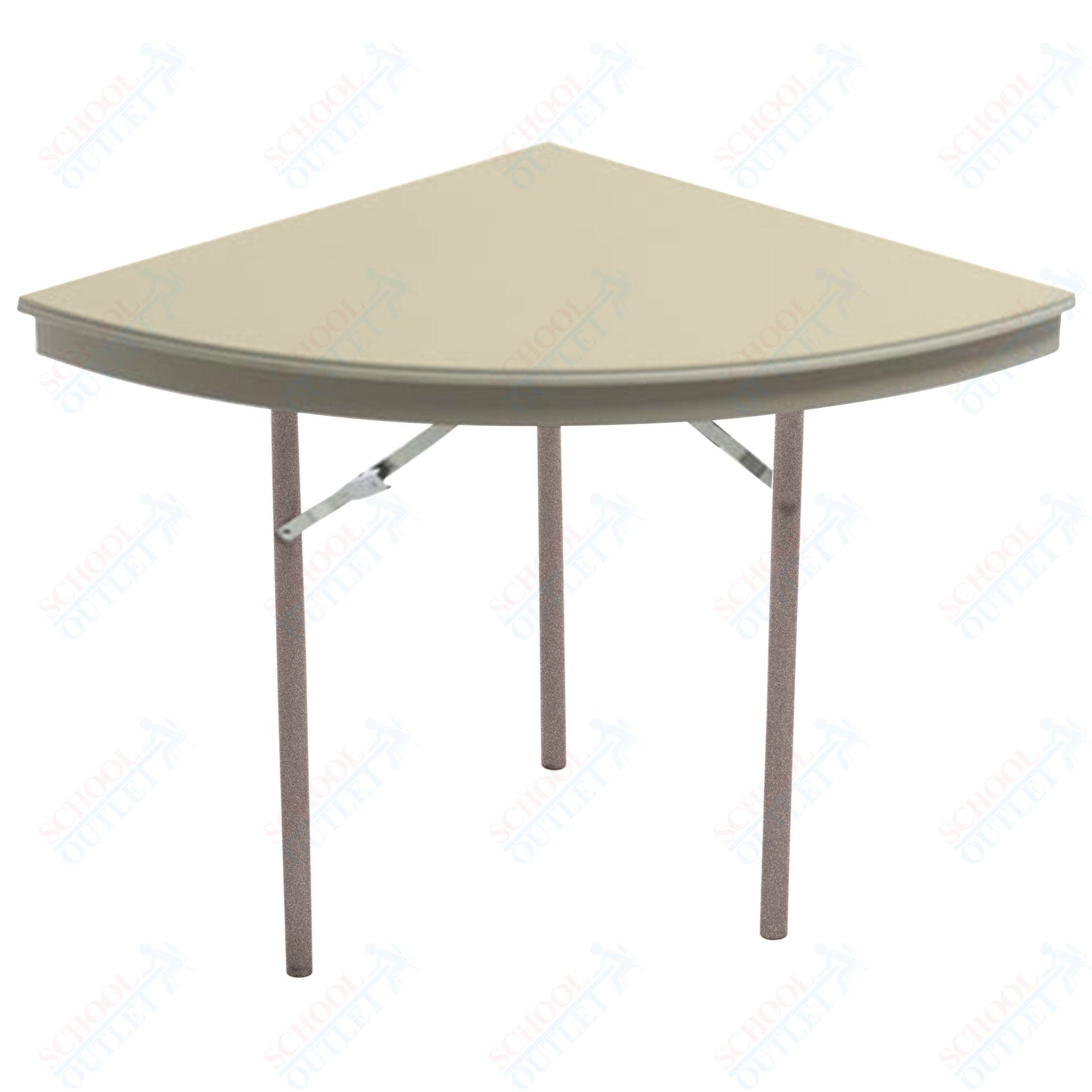 AmTab Dynalite Featherweight Heavy - Duty ABS Plastic Folding Table - Quarter 60" Diameter x 29"H (AmTab AMT - QR60DL) - SchoolOutlet