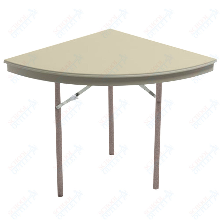 AmTab Dynalite Featherweight Heavy - Duty ABS Plastic Folding Table - Quarter 60" Diameter x 29"H (AmTab AMT - QR60DL) - SchoolOutlet