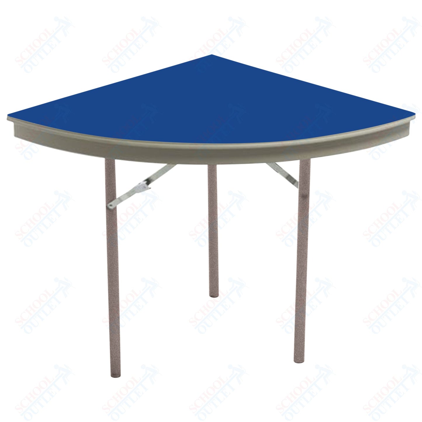 AmTab Dynalite Featherweight Heavy - Duty ABS Plastic Folding Table - Quarter 60" Diameter x 29"H (AmTab AMT - QR60DL) - SchoolOutlet