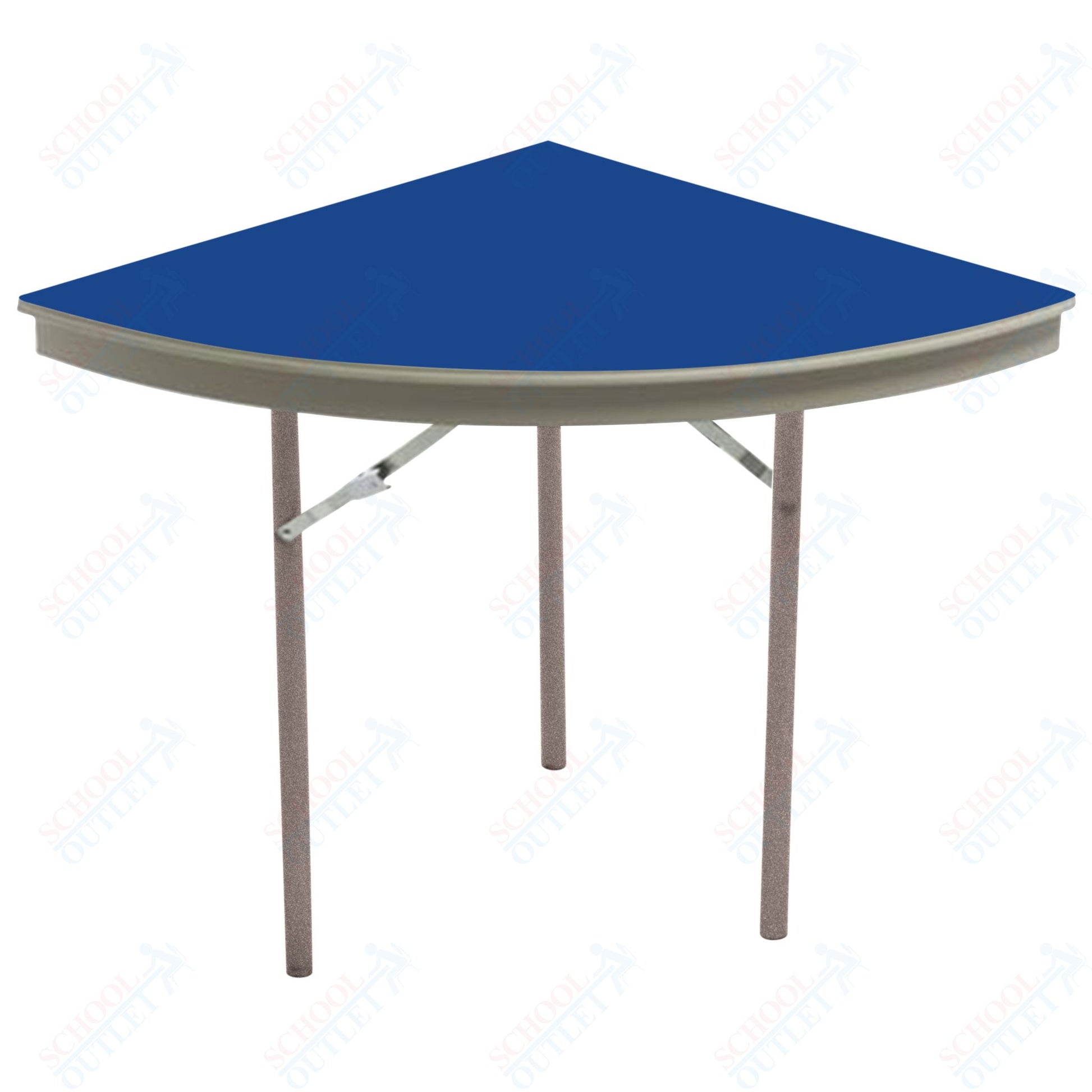 AmTab Dynalite Featherweight Heavy - Duty ABS Plastic Folding Table - Quarter 60" Diameter x 29"H (AmTab AMT - QR60DL) - SchoolOutlet