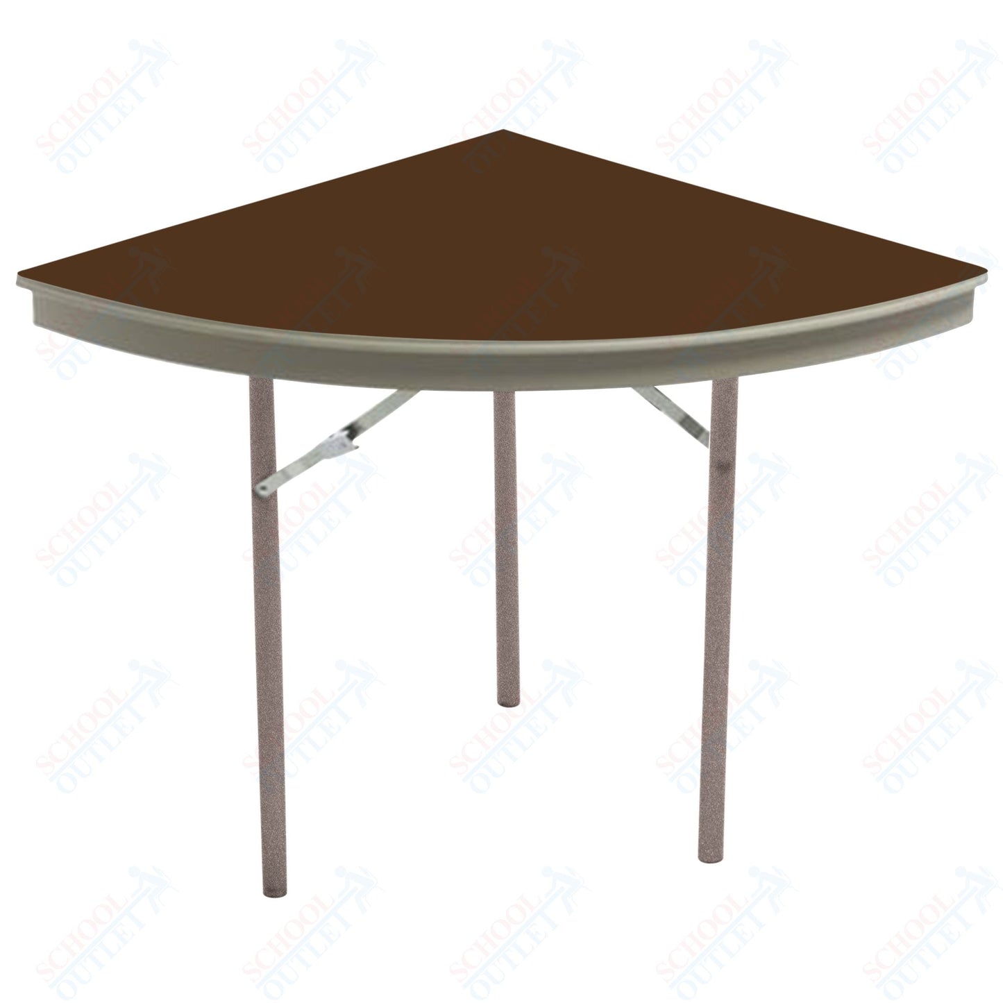 AmTab Dynalite Featherweight Heavy - Duty ABS Plastic Folding Table - Quarter 60" Diameter x 29"H (AmTab AMT - QR60DL) - SchoolOutlet
