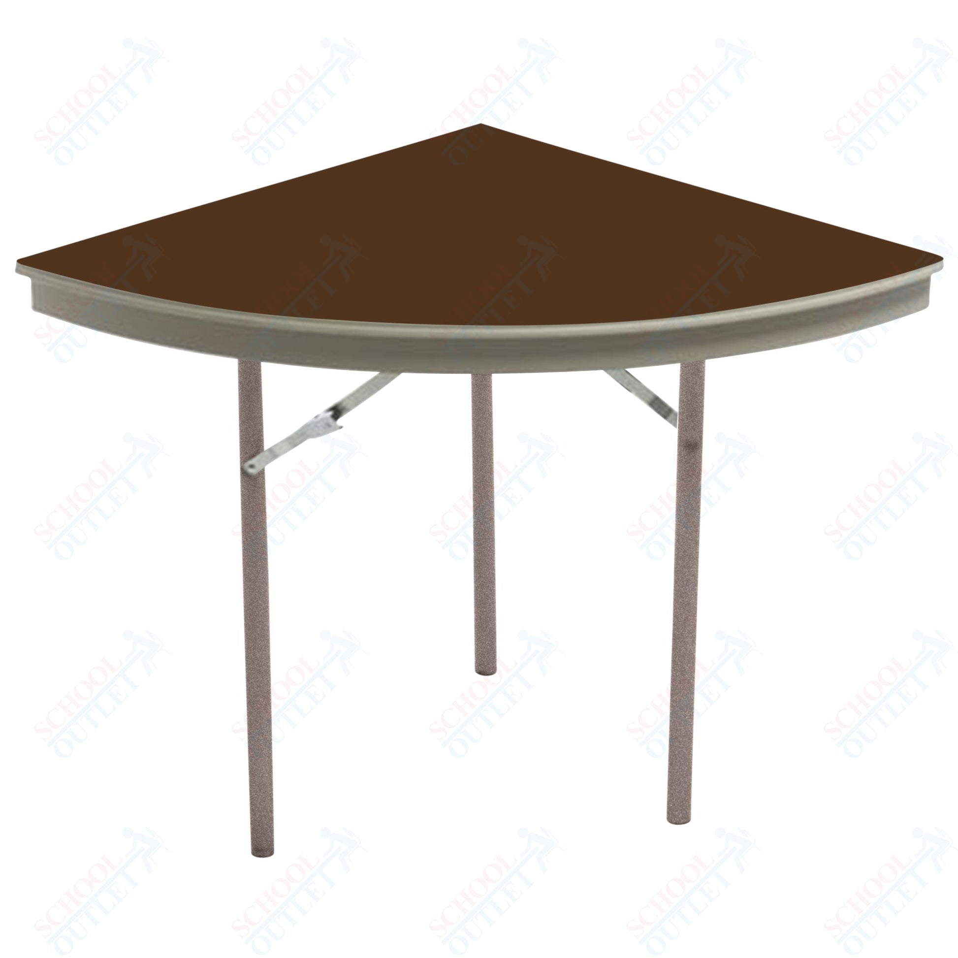 AmTab Dynalite Featherweight Heavy - Duty ABS Plastic Folding Table - Quarter 60" Diameter x 29"H (AmTab AMT - QR60DL) - SchoolOutlet