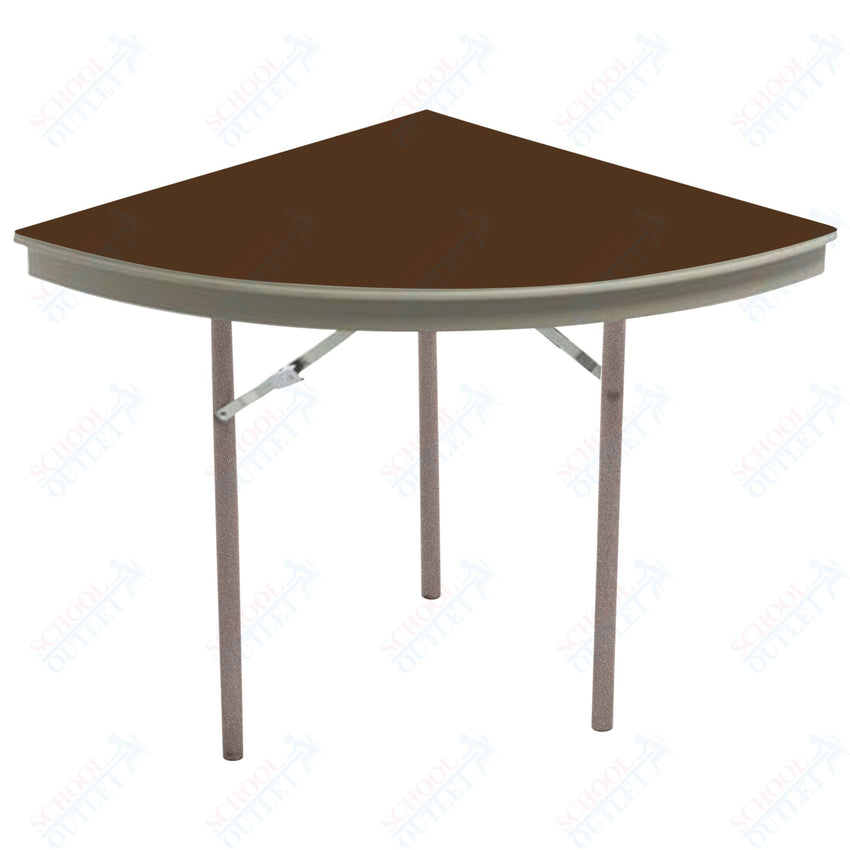AmTab Dynalite Featherweight Heavy - Duty ABS Plastic Folding Table - Quarter 60" Diameter x 29"H (AmTab AMT - QR60DL) - SchoolOutlet