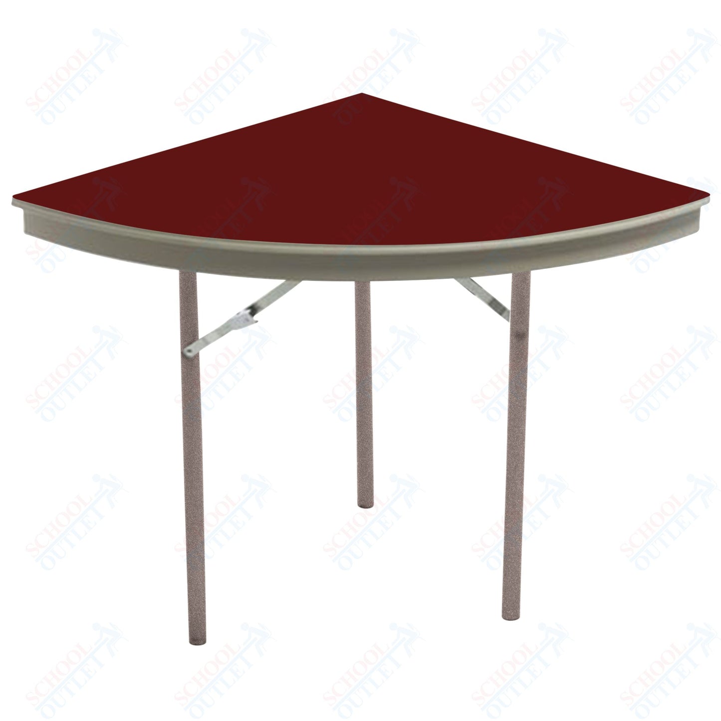 AmTab Dynalite Featherweight Heavy - Duty ABS Plastic Folding Table - Quarter 60" Diameter x 29"H (AmTab AMT - QR60DL) - SchoolOutlet