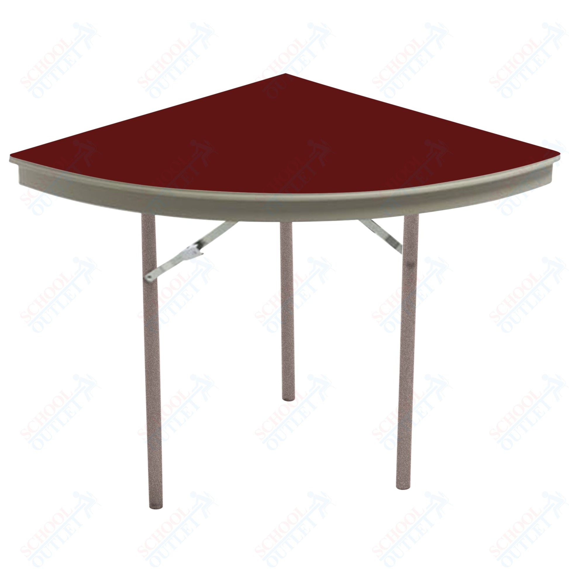 AmTab Dynalite Featherweight Heavy - Duty ABS Plastic Folding Table - Quarter 60" Diameter x 29"H (AmTab AMT - QR60DL) - SchoolOutlet