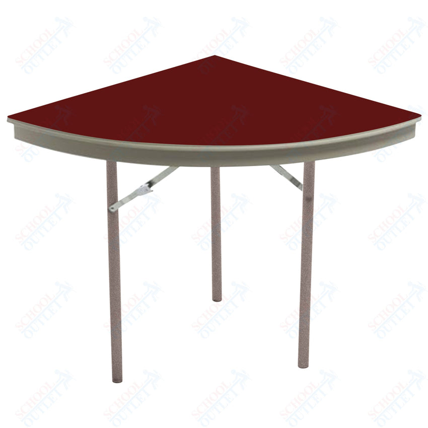 AmTab Dynalite Featherweight Heavy - Duty ABS Plastic Folding Table - Quarter 60" Diameter x 29"H (AmTab AMT - QR60DL) - SchoolOutlet