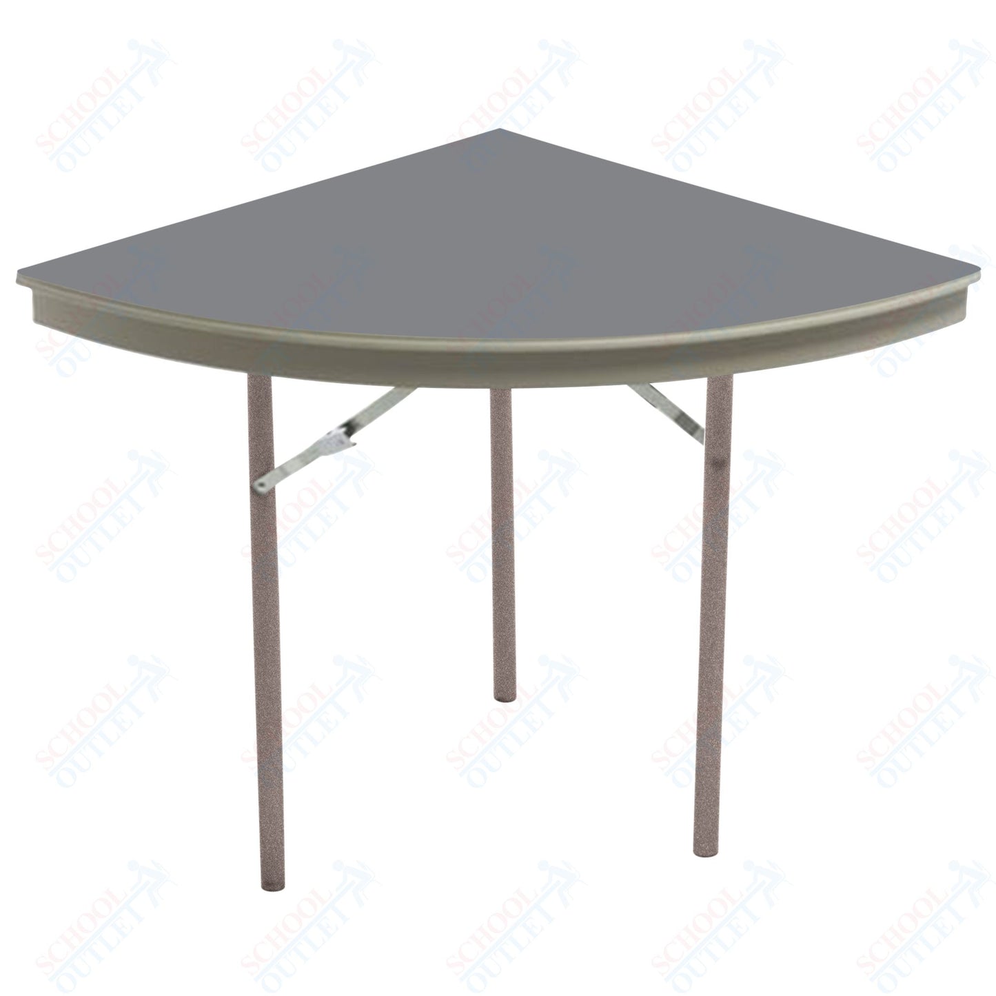 AmTab Dynalite Featherweight Heavy - Duty ABS Plastic Folding Table - Quarter 60" Diameter x 29"H (AmTab AMT - QR60DL) - SchoolOutlet