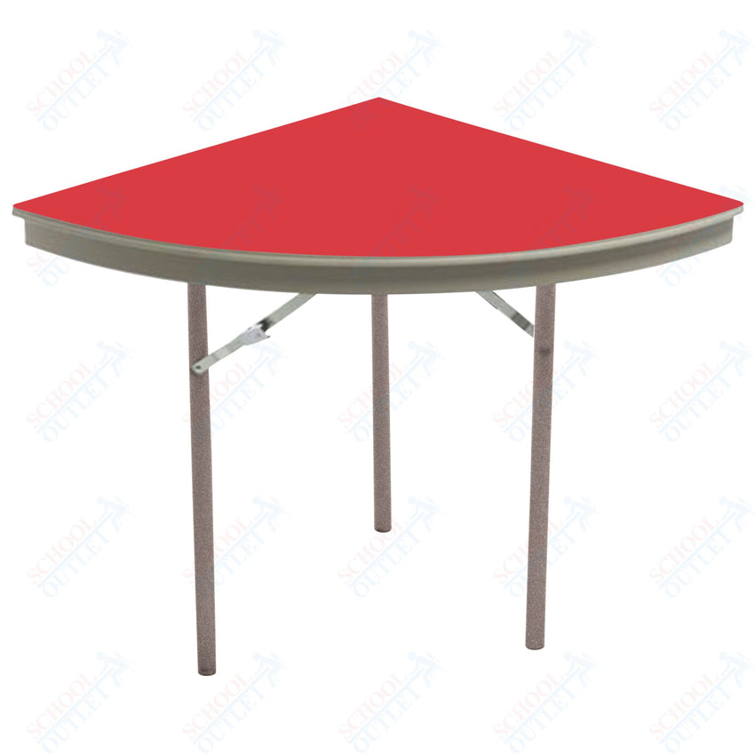 AmTab Dynalite Featherweight Heavy - Duty ABS Plastic Folding Table - Quarter 60" Diameter x 29"H (AmTab AMT - QR60DL) - SchoolOutlet