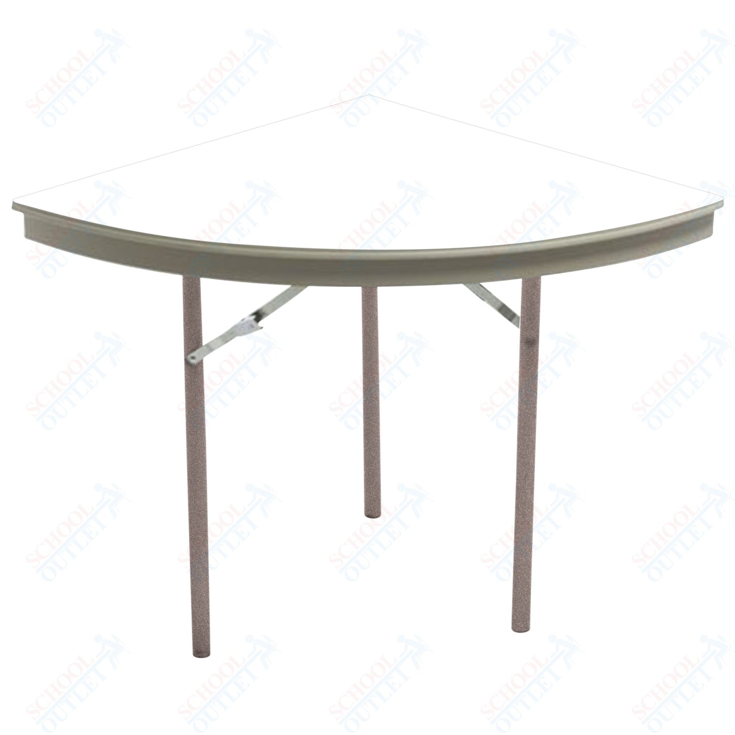 AmTab Dynalite Featherweight Heavy - Duty ABS Plastic Folding Table - Quarter 60" Diameter x 29"H (AmTab AMT - QR60DL) - SchoolOutlet