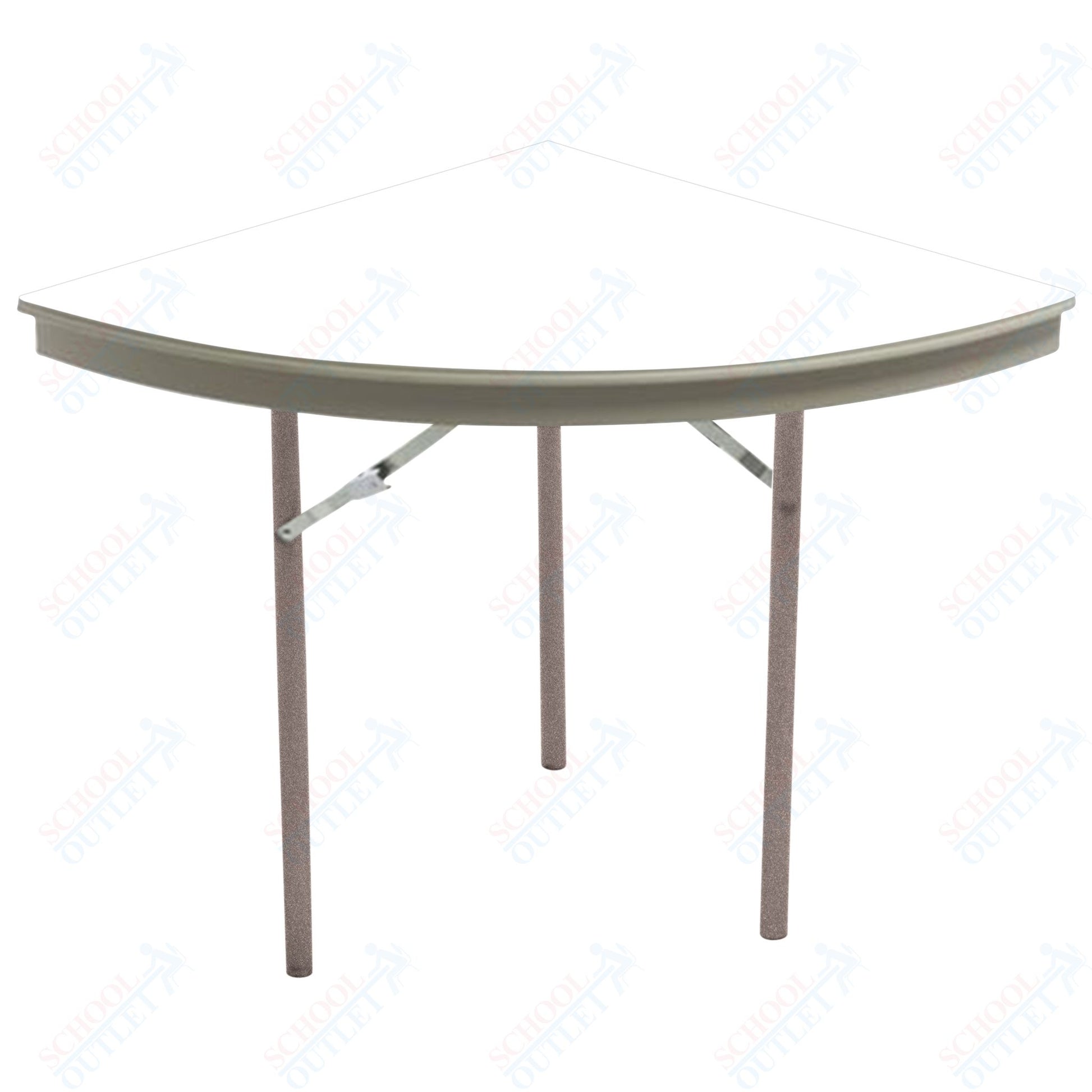 AmTab Dynalite Featherweight Heavy - Duty ABS Plastic Folding Table - Quarter 60" Diameter x 29"H (AmTab AMT - QR60DL) - SchoolOutlet