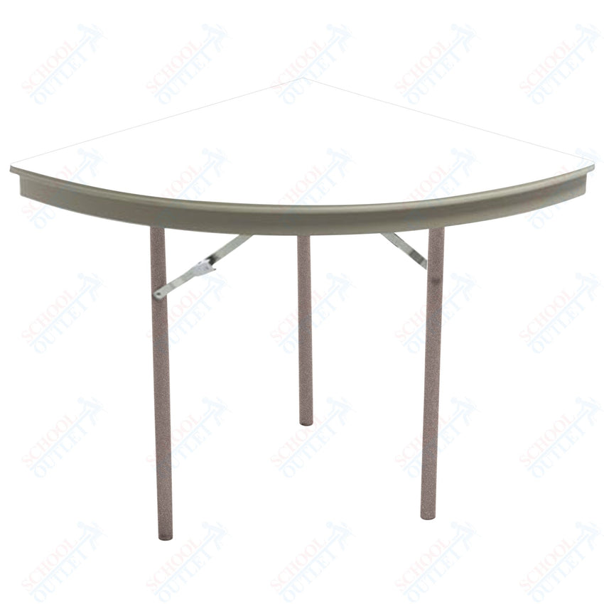 AmTab Dynalite Featherweight Heavy - Duty ABS Plastic Folding Table - Quarter 60" Diameter x 29"H (AmTab AMT - QR60DL) - SchoolOutlet