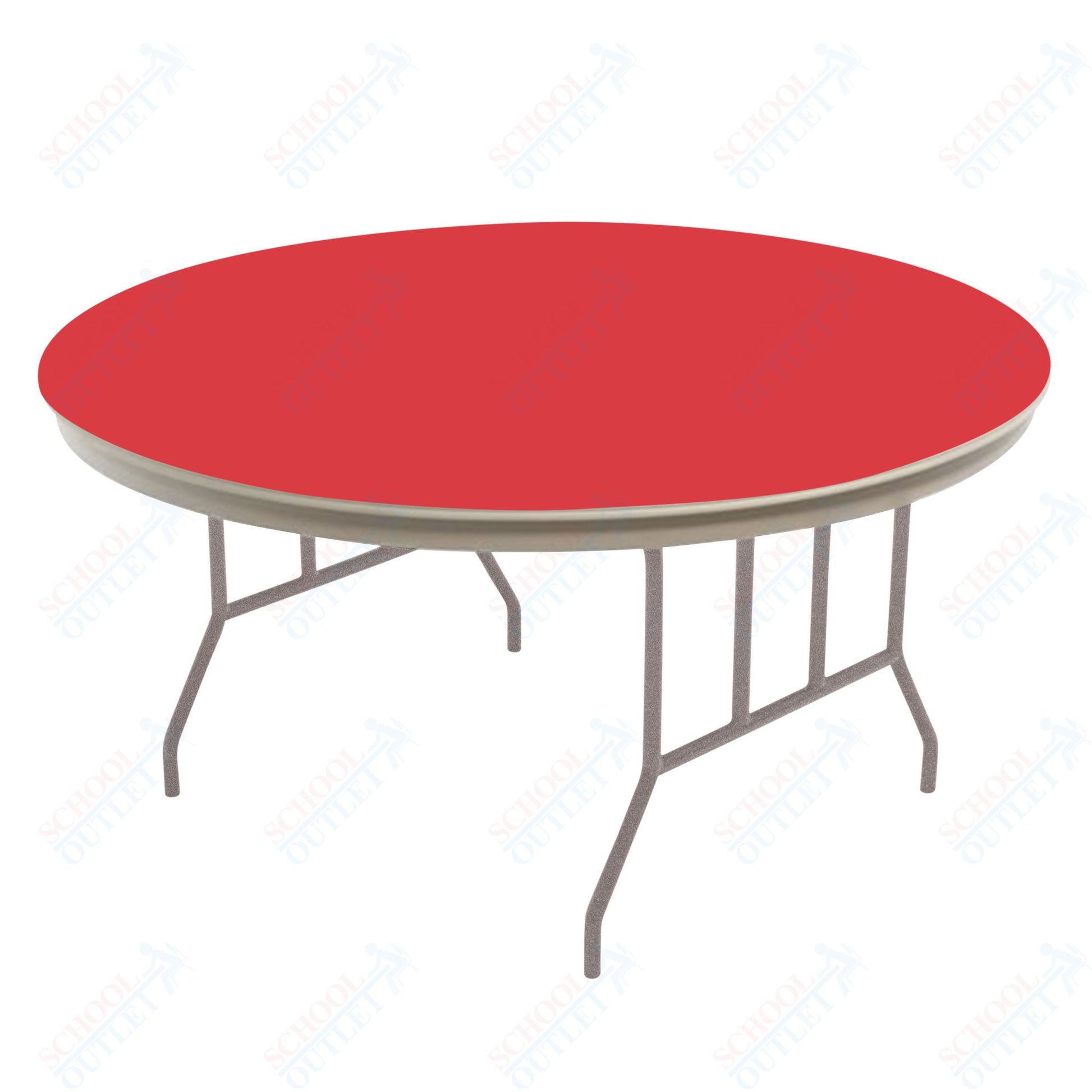 AmTab Dynalite Featherweight Heavy - Duty ABS Plastic Folding Table - Round - 48" Diameter x 29"H (AmTab AMT - R48DL) - SchoolOutlet