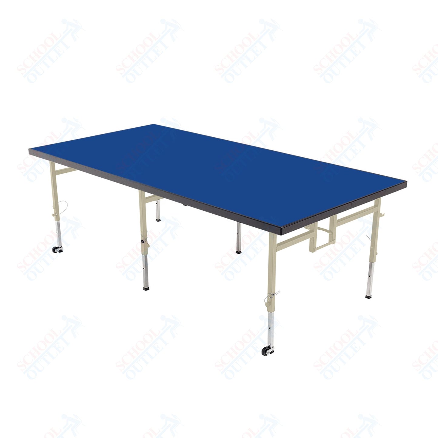 AmTab Adjustable Height Stage - Carpet Top - 36"W x 72"L x Adjustable 16" to 24"H  (AmTab AMT-STA3616C)