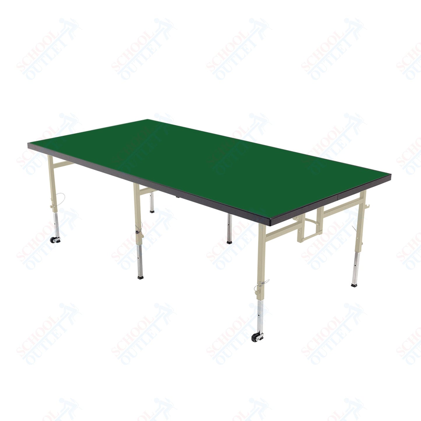 AmTab Adjustable Height Stage - Carpet Top - 36"W x 72"L x Adjustable 16" to 24"H  (AmTab AMT-STA3616C)