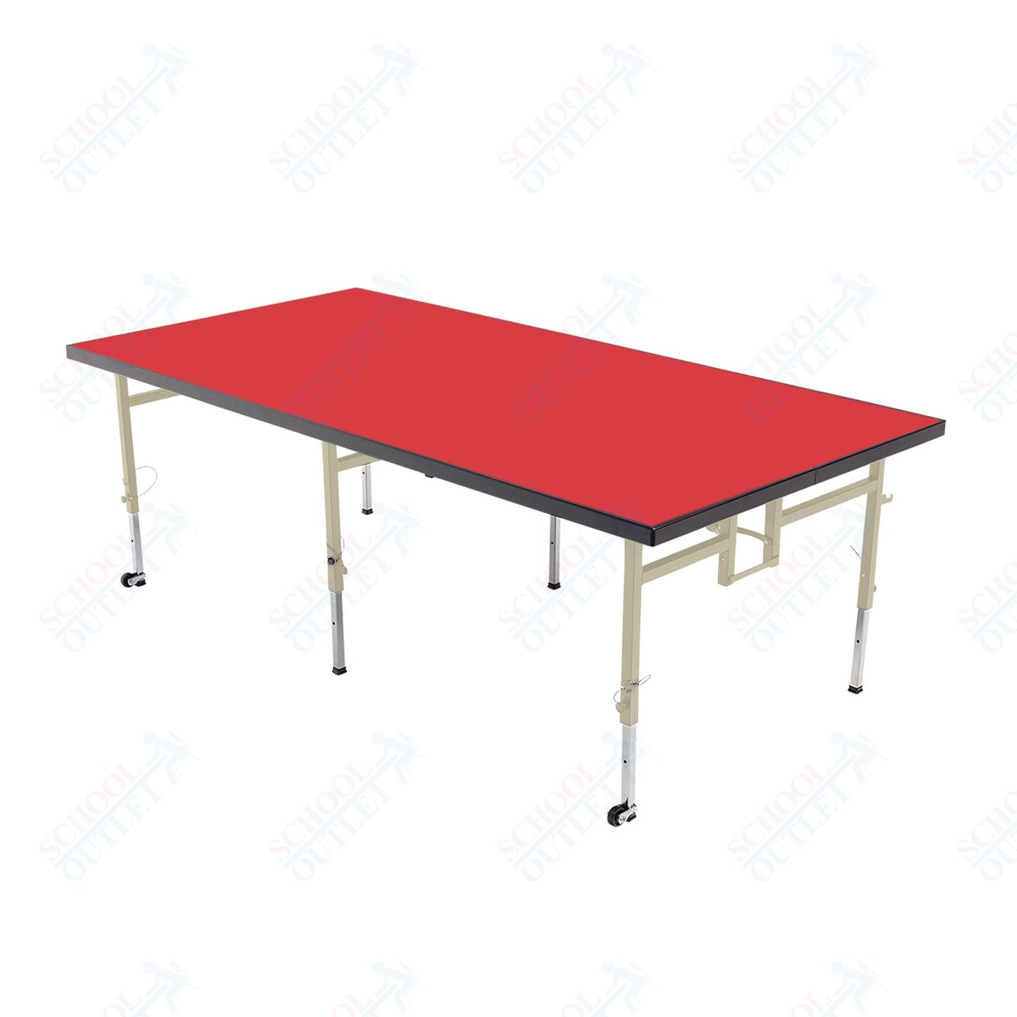 AmTab Adjustable Height Stage - Carpet Top - 36"W x 72"L x Adjustable 16" to 24"H  (AmTab AMT-STA3616C)