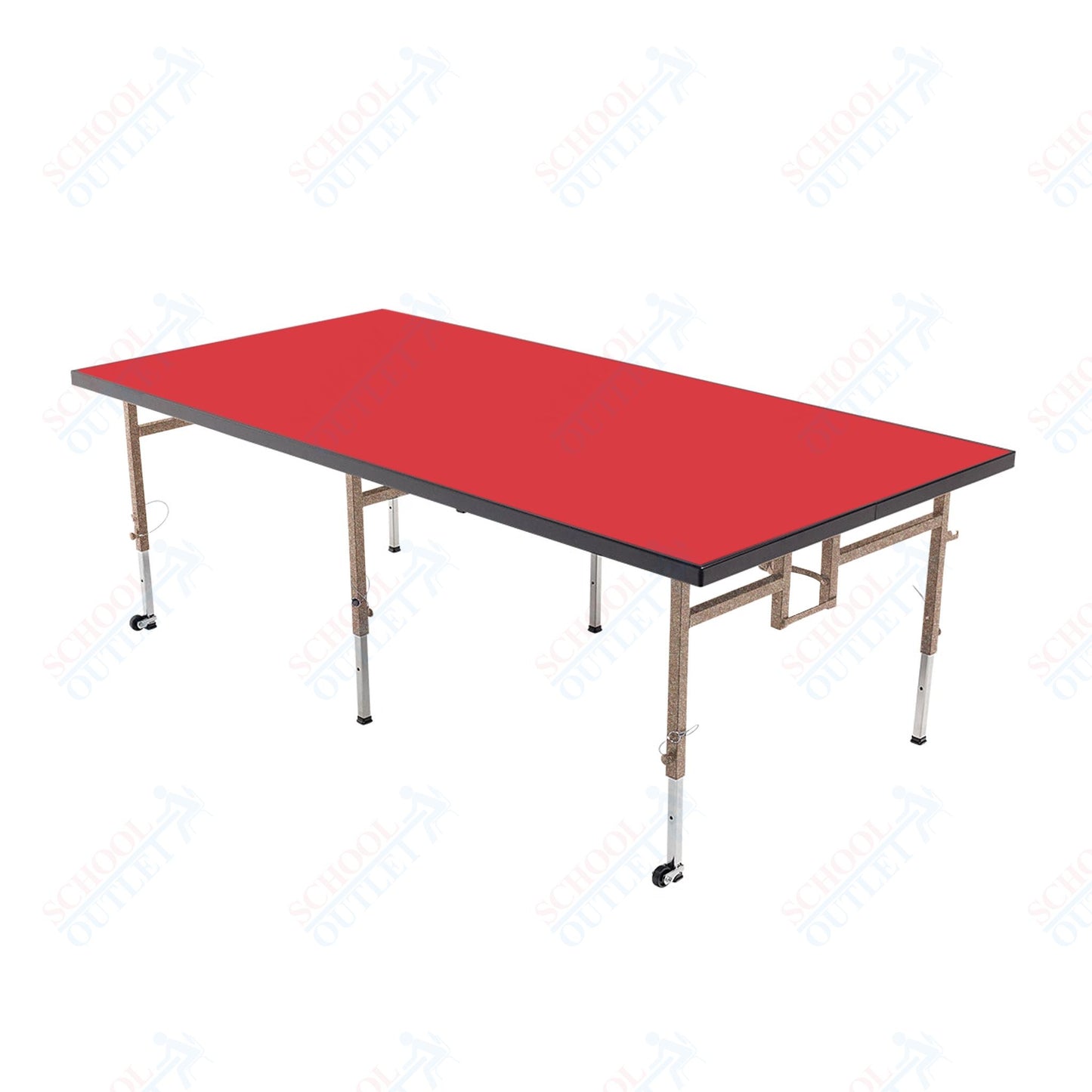 AmTab Adjustable Height Stage - Carpet Top - 36"W x 72"L x Adjustable 16" to 24"H  (AmTab AMT-STA3616C)