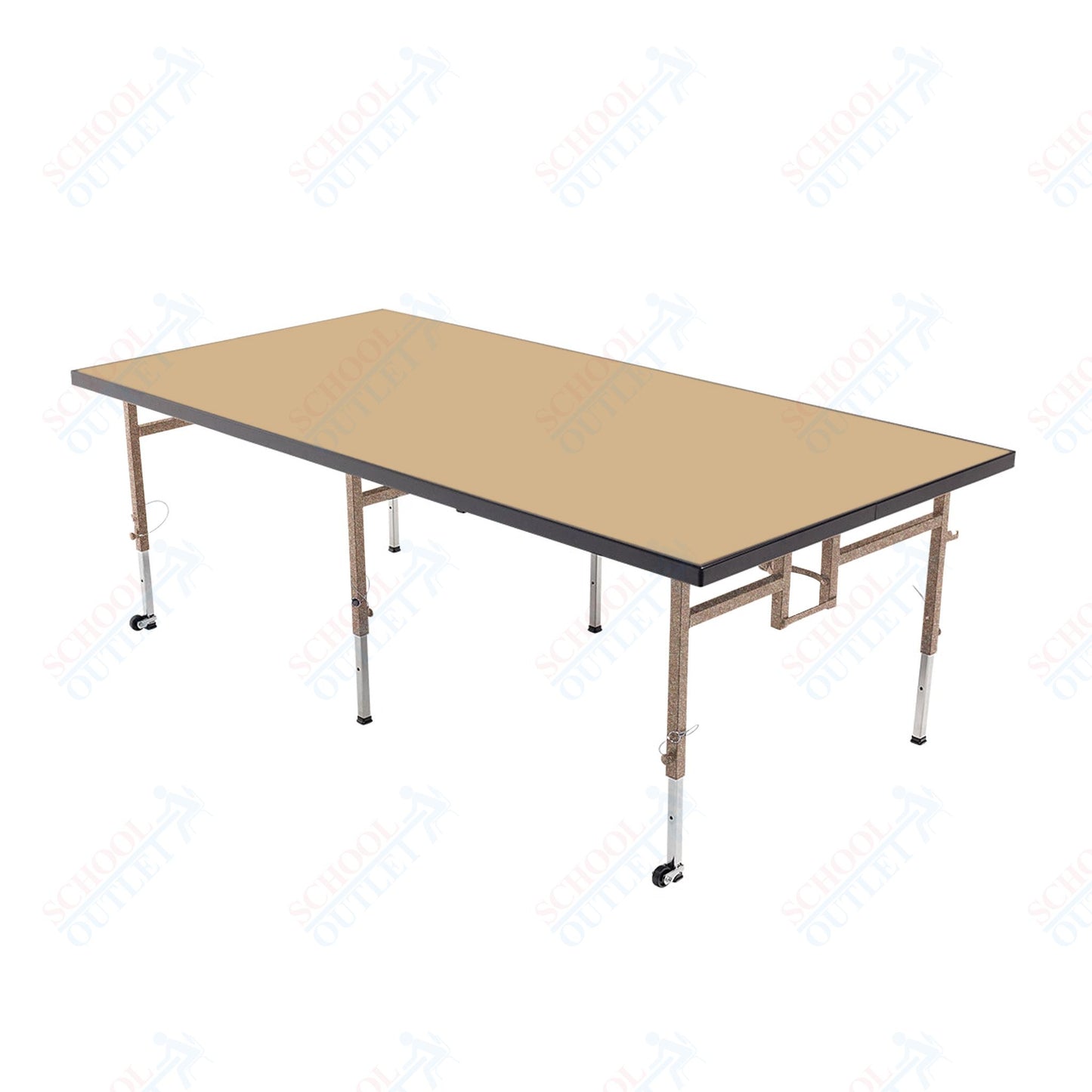 AmTab Adjustable Height Stage - Carpet Top - 36"W x 72"L x Adjustable 16" to 24"H  (AmTab AMT-STA3616C)