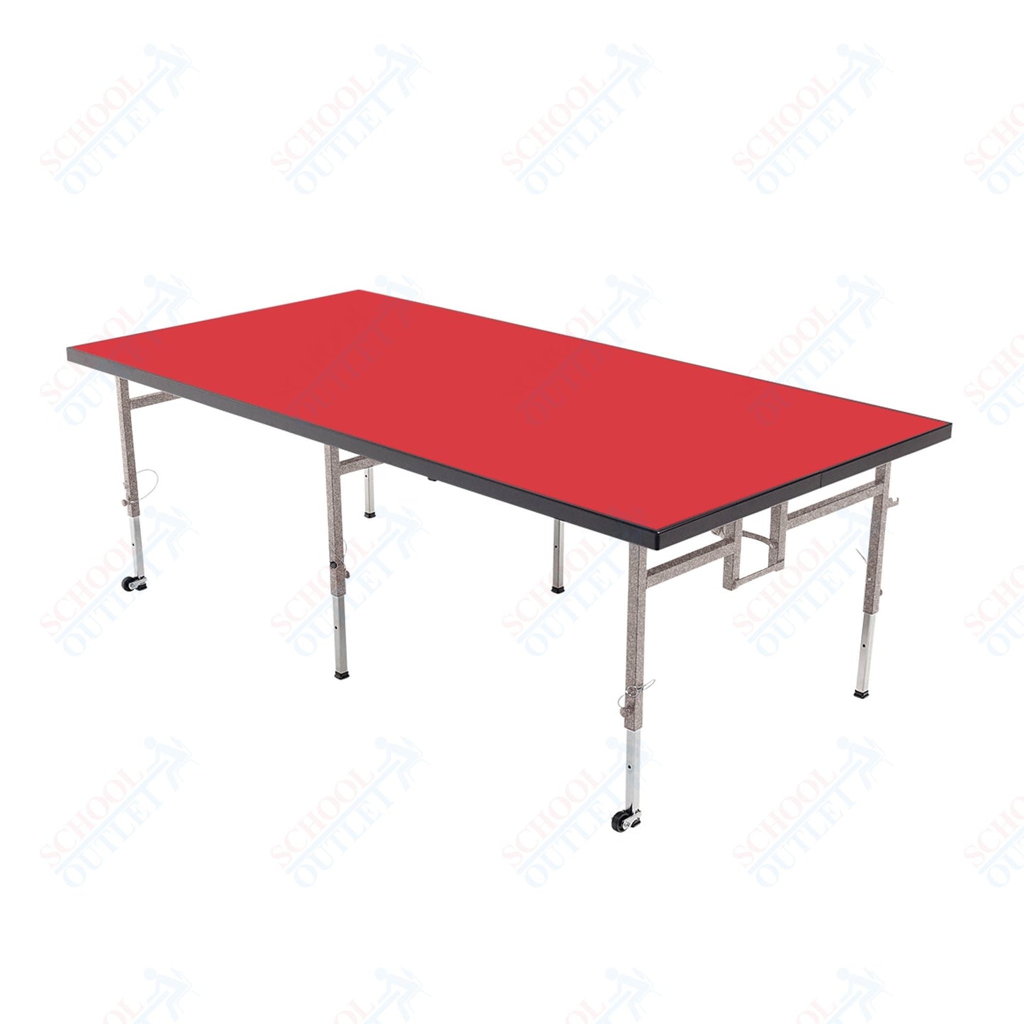 AmTab Adjustable Height Stage - Carpet Top - 36"W x 72"L x Adjustable 16" to 24"H  (AmTab AMT-STA3616C)