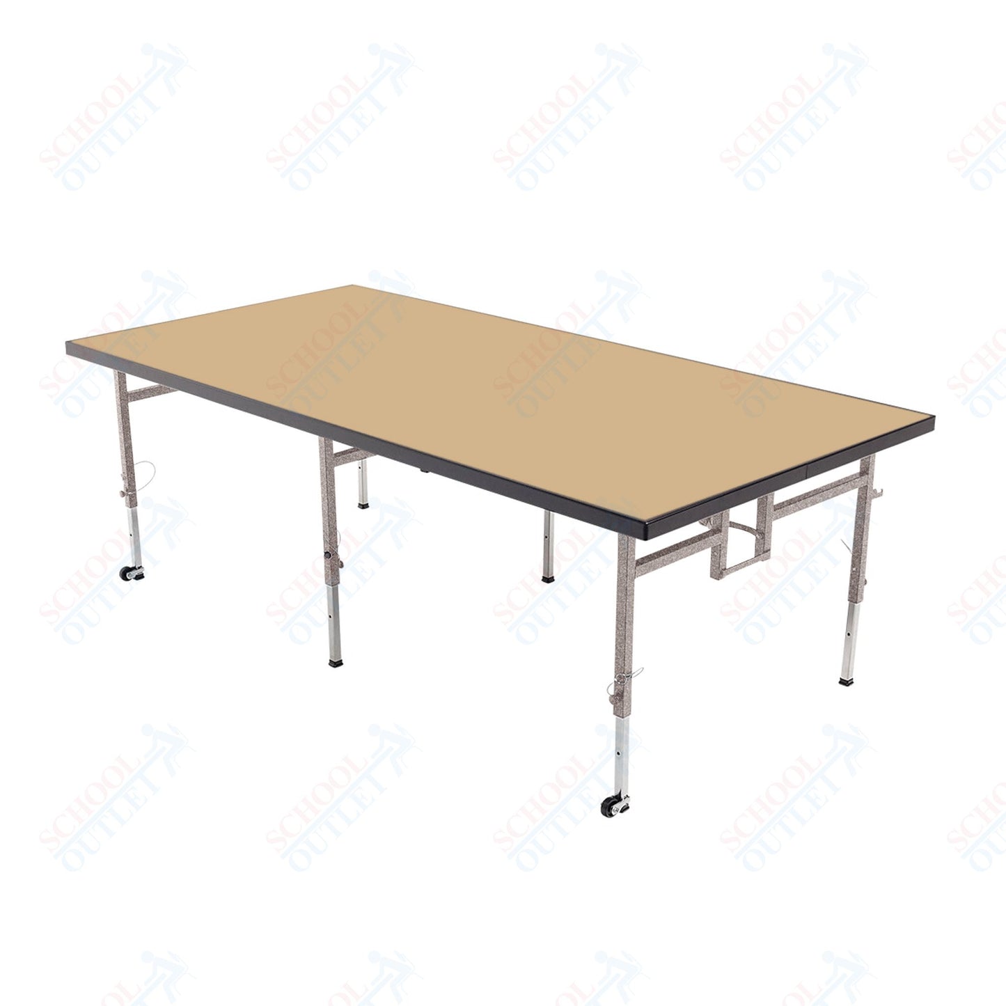AmTab Adjustable Height Stage - Carpet Top - 36"W x 96"L x Adjustable 24" to 32"H  (AmTab AMT-STA3824C)