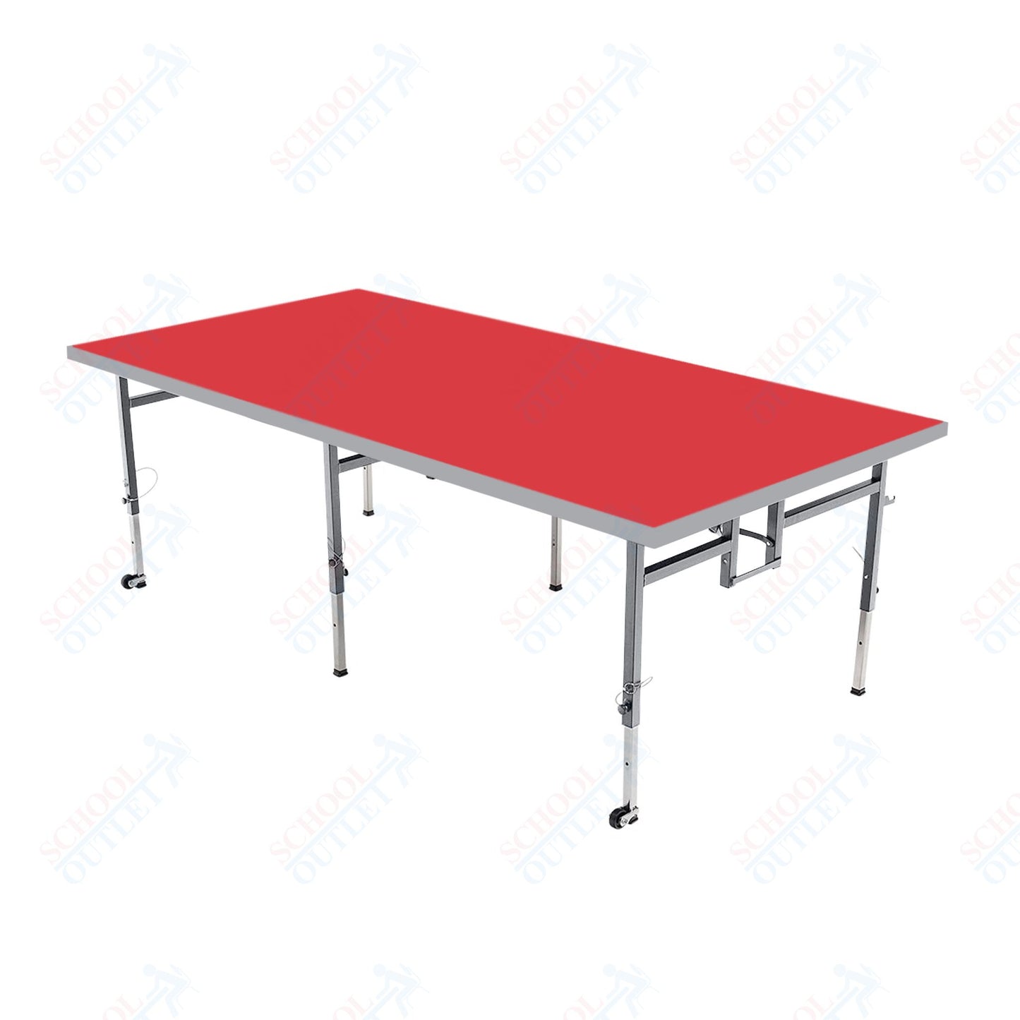 AmTab Adjustable Height Stage - Carpet Top - 48"W x 96"L x Adjustable 24" to 32"H  (AmTab AMT-STA4824C)