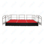 AmTab Fixed Height Stage Set - Carpet Top - 12'W x 32'L x 2'H (144