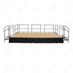 AmTab Fixed Height Stage Set - Carpet Top - 12'W x 32'L x 2'H (144
