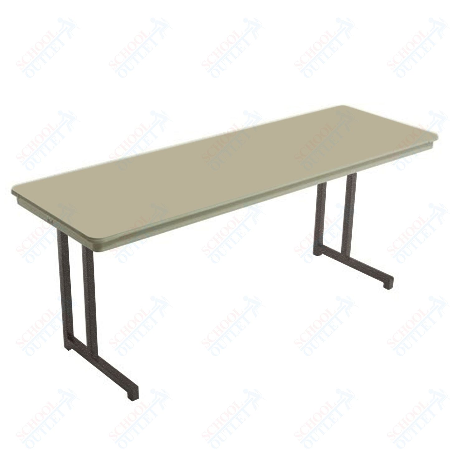 AmTab Dynalite Featherweight Heavy - Duty ABS Plastic Training Table - Rectangle - 18"W x 60"L x 29"H (AmTab AMT - TT185DL) - SchoolOutlet