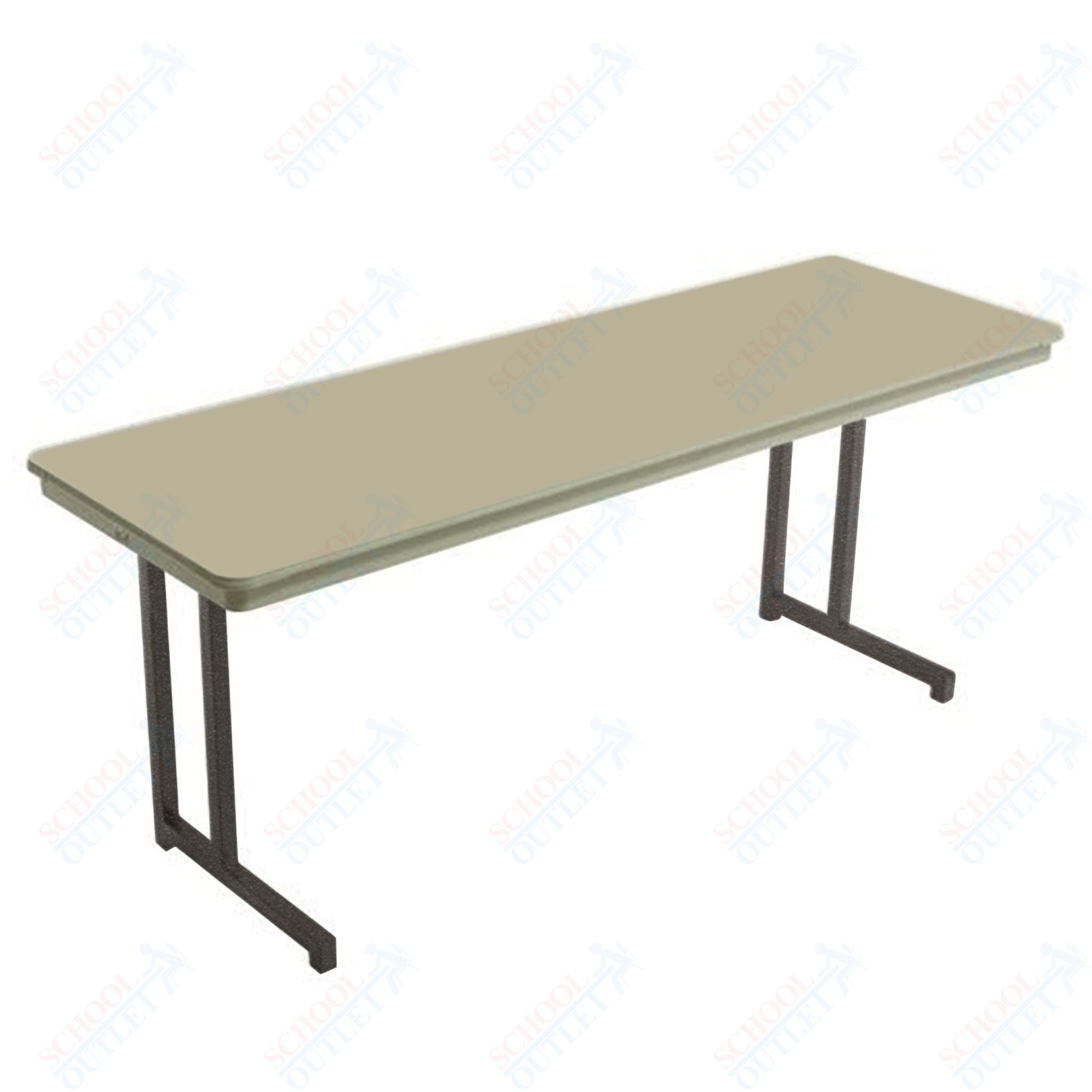 AmTab Dynalite Featherweight Heavy - Duty ABS Plastic Training Table - Rectangle - 18"W x 60"L x 29"H (AmTab AMT - TT185DL) - SchoolOutlet