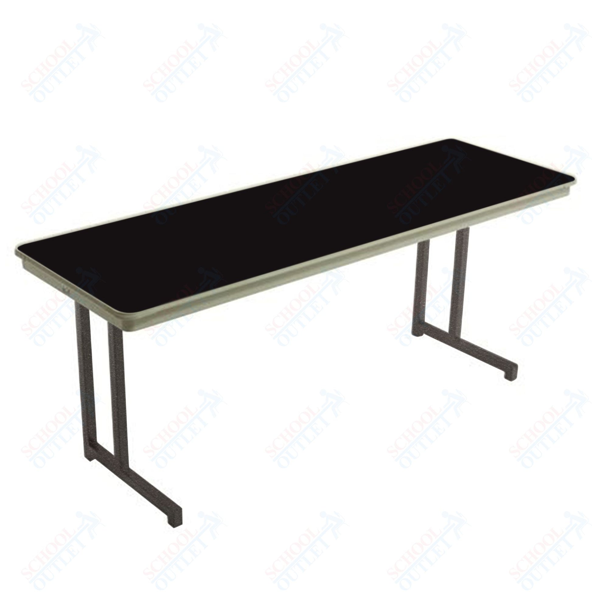 AmTab Dynalite Featherweight Heavy - Duty ABS Plastic Training Table - Rectangle - 18"W x 60"L x 29"H (AmTab AMT - TT185DL) - SchoolOutlet