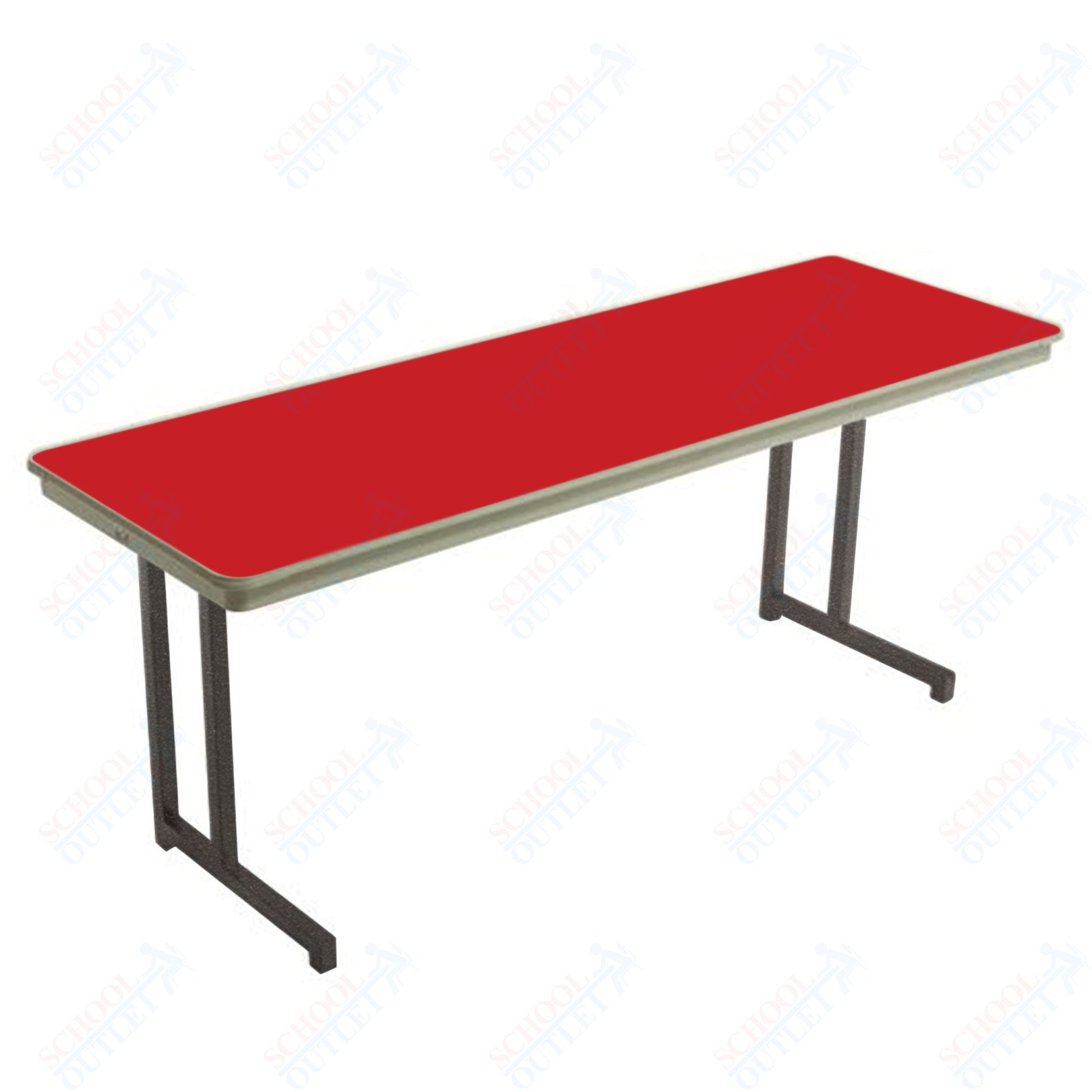 AmTab Dynalite Featherweight Heavy - Duty ABS Plastic Training Table - Rectangle - 18"W x 60"L x 29"H (AmTab AMT - TT185DL) - SchoolOutlet