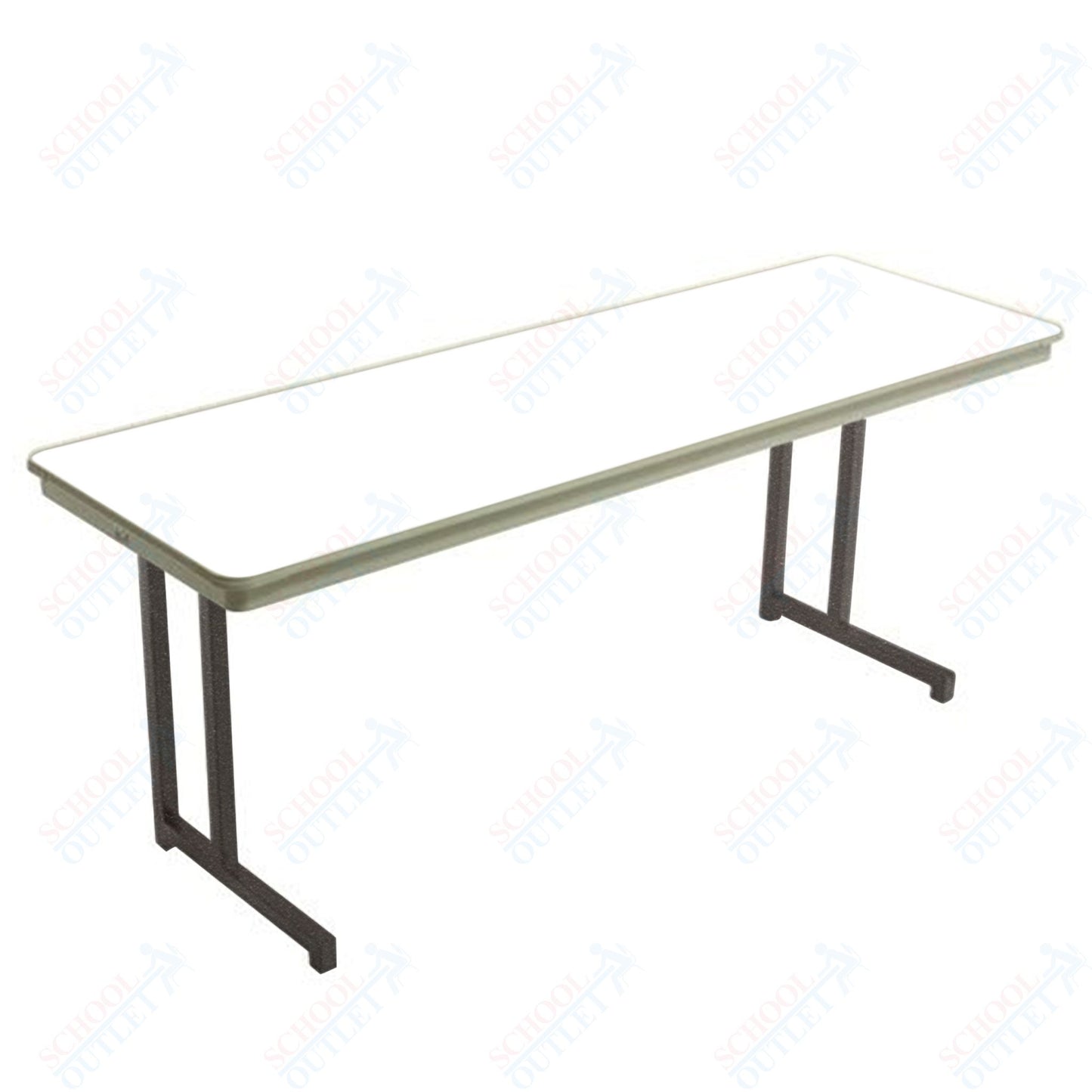AmTab Dynalite Featherweight Heavy - Duty ABS Plastic Training Table - Rectangle - 18"W x 60"L x 29"H (AmTab AMT - TT185DL) - SchoolOutlet