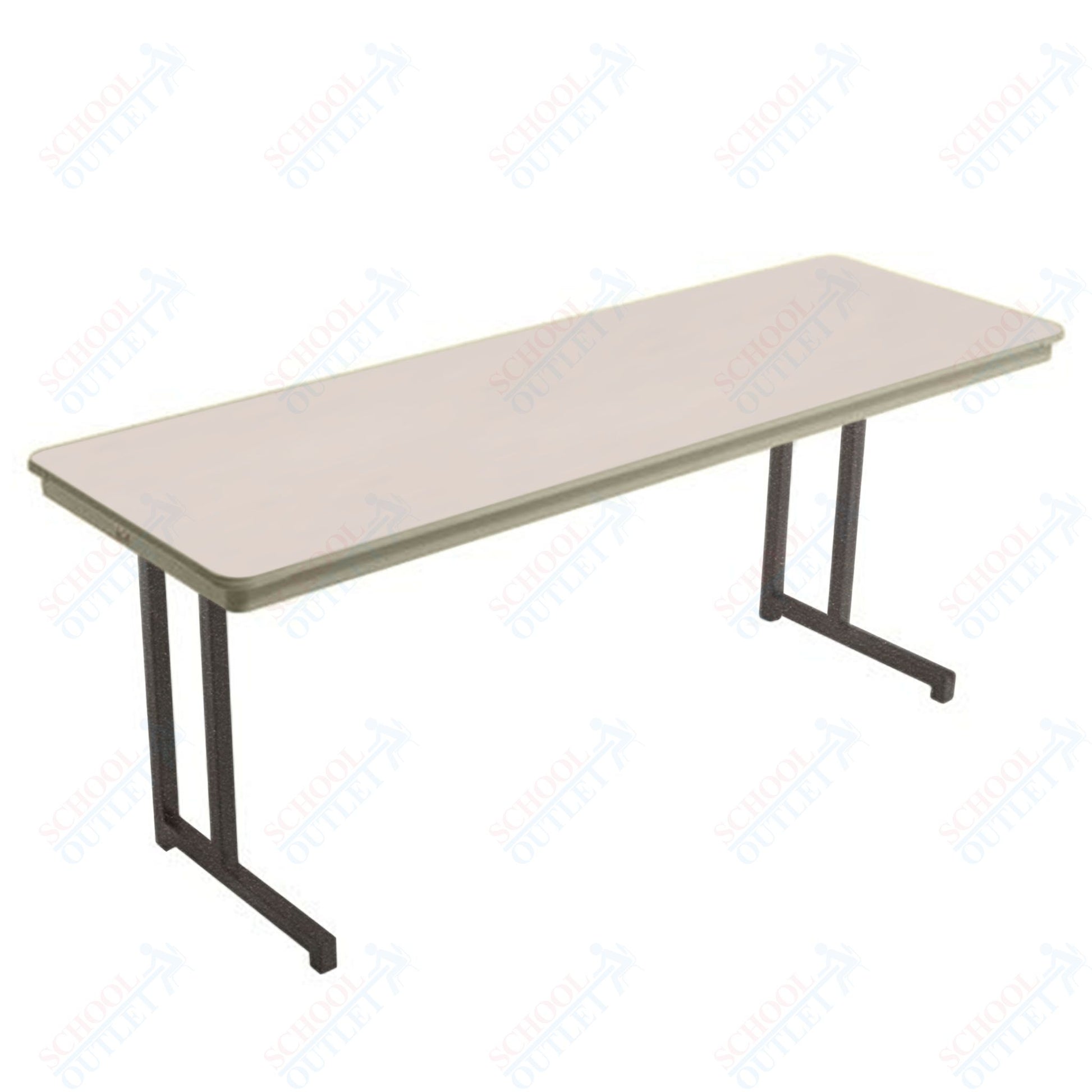 AmTab Dynalite Featherweight Heavy - Duty ABS Plastic Training Table - Rectangle - 24"W x 96"L x 29"H (AmTab AMT - TT248DL) - SchoolOutlet