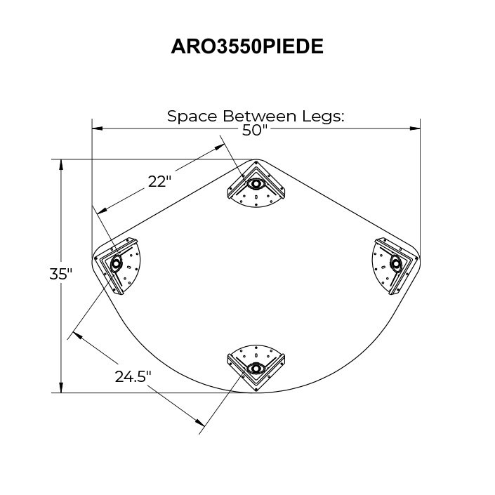 Allied Aero Pie Dry Erase Student Desk with Adjustable Height 50"W x 35"D x 19"-31"H (ALD-ARO3550PIEDE)