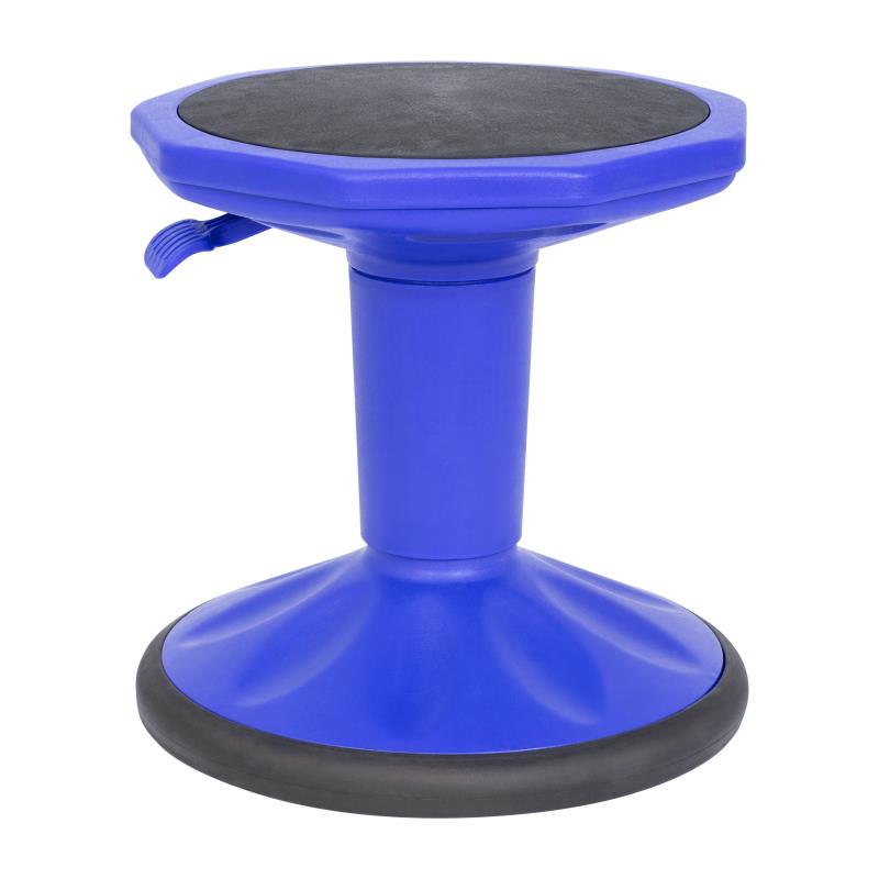 Carter Adjustable Height Kids Flexible Active Stool for Classroom and Home with Non-Skid Bottom in Blue, 14" - 18" Seat Height (FLA-AY-9001S)