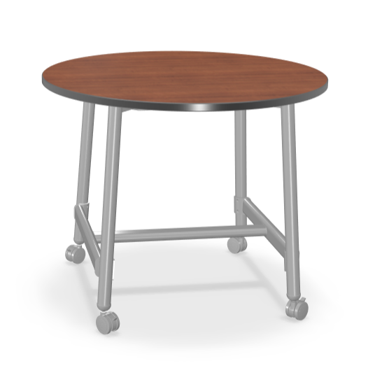 Mooreco Akt Table – 48" Round, Laminate Top, Fixed Height Available in 29"H, 36"H, or 42"H