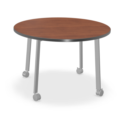Mooreco Akt Table – 48" Round, Laminate Top, Fixed Height Available in 29"H, 36"H, or 42"H